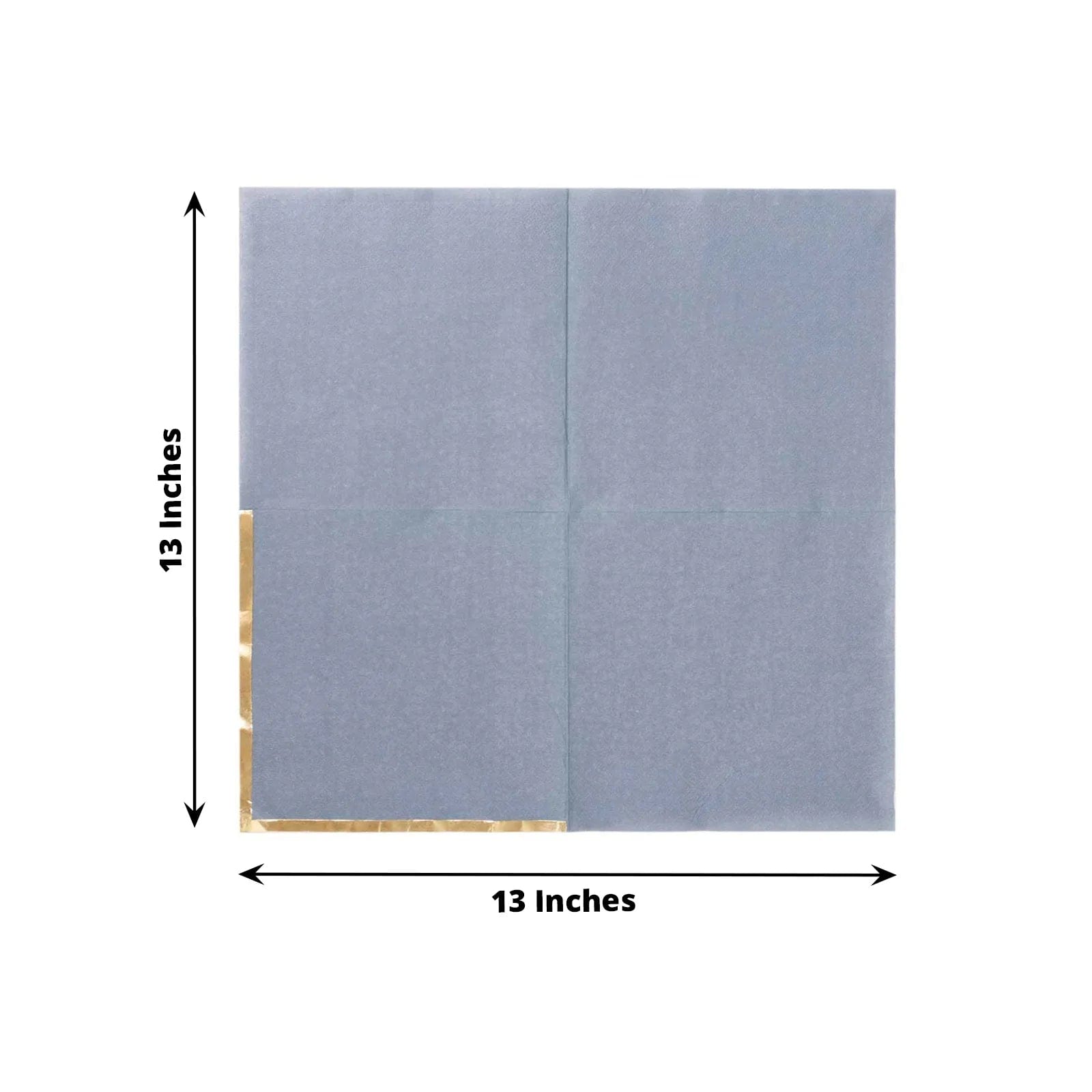 50 Pcs 2-Ply Premium Cocktail Napkins with Elegant Gold Rim - Perfect for Dinner Parties, Weddings & Special Events