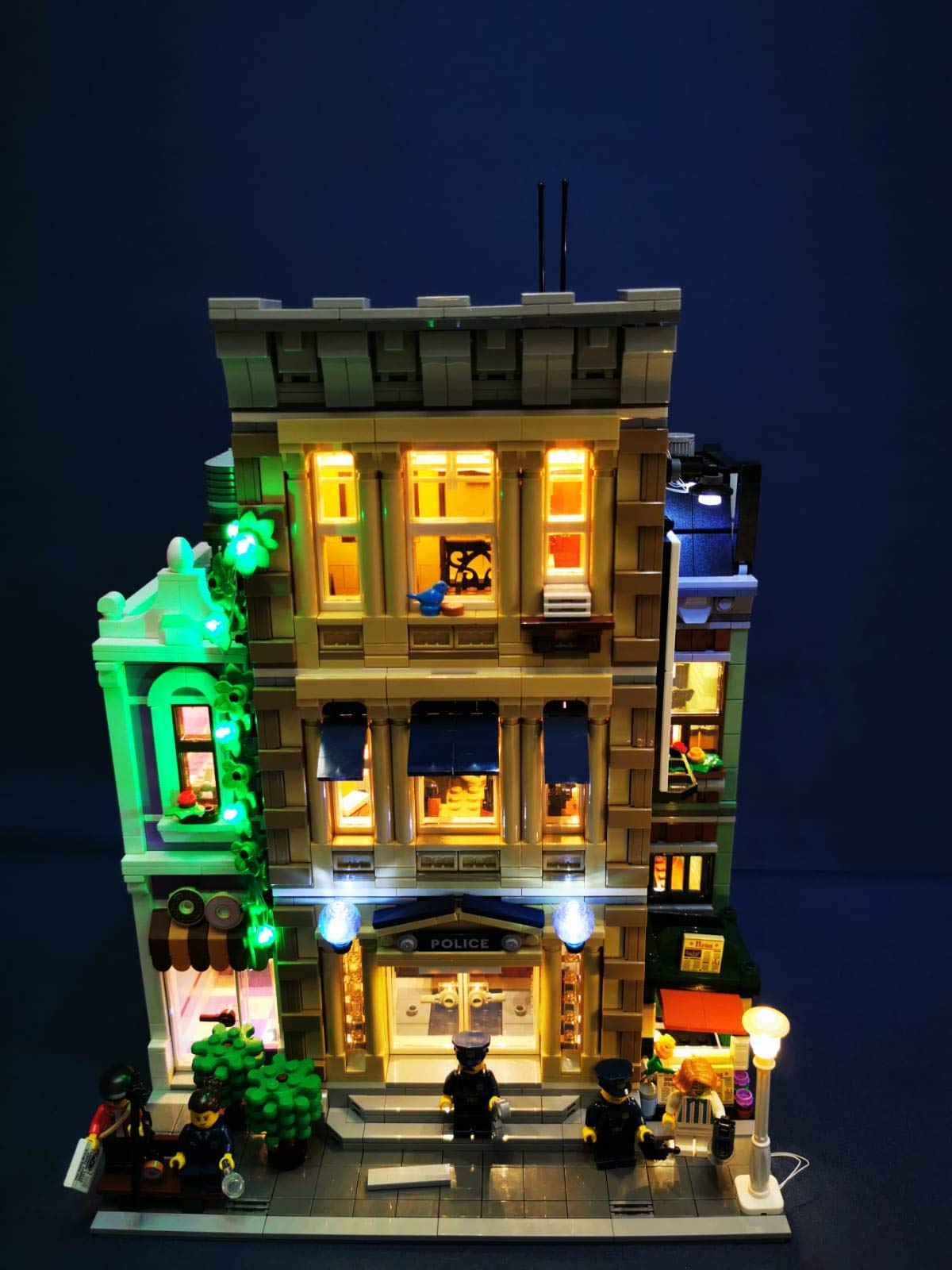 LED Lighting Kit for Lego 10278 Police Station Building Set - Compatible with Modular Buildings (Lego Set Not Included) - Perfect for Model Display & Nighttime Illumination