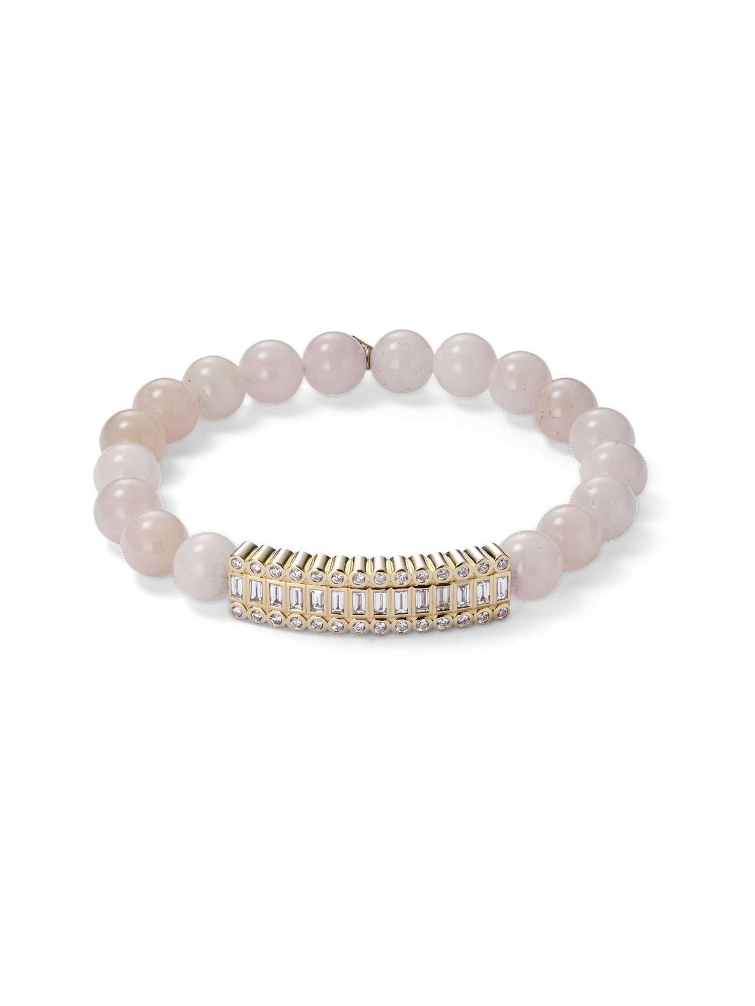 Morganite Baguette Pink Bar Bracelet for Women - 14K Rose Gold Plated Elegant Stackable Bangle, Perfect for Valentine's Day, Anniversary & Everyday Wear