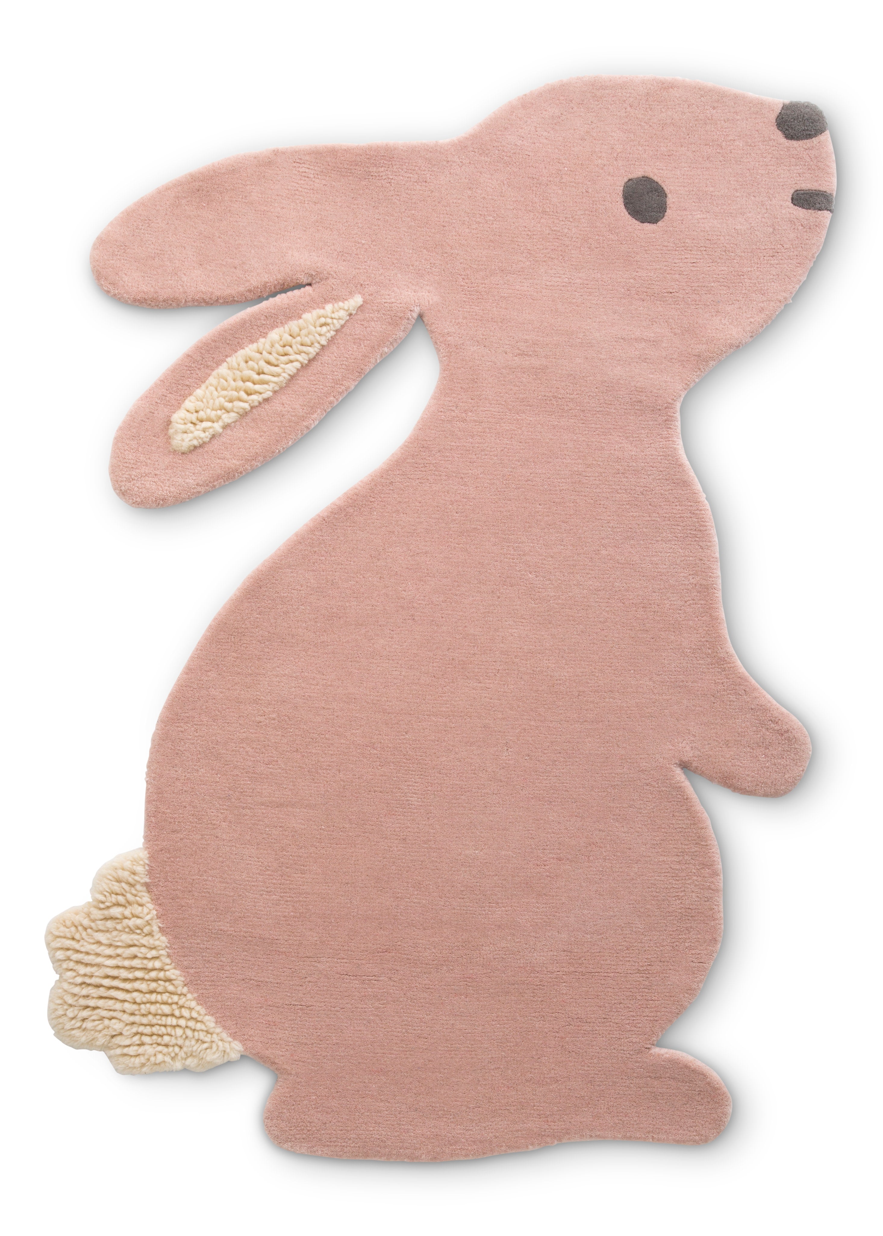 Hand Tufted 100% Wool Bunny Rug - Soft Nursery Carpet for Baby Room Decor & Play Area - Perfect for Kids Bedroom, Playroom Floor Mat, and Cozy Home Decor