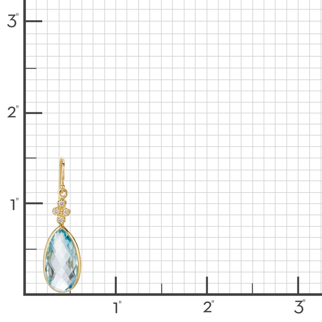 Exquisite Swiss Blue Topaz & Diamond Drop Earrings – 925 Sterling Silver Dangle Jewelry for Women | Perfect for Weddings, Parties & Special Occasions