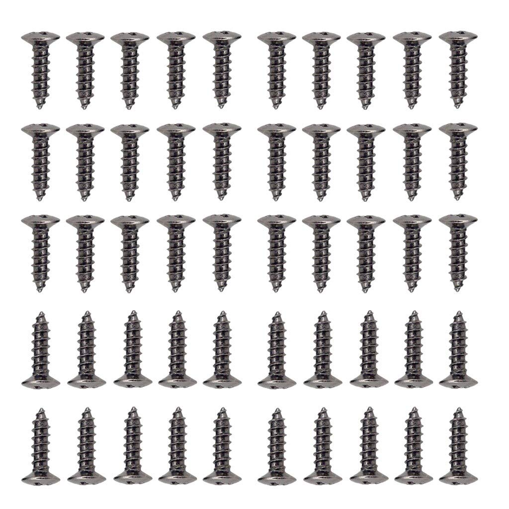 50 Pack Guitar Bass Pickguard Screws for ST Squier SQ - Premium Replacement Guitar Parts for DIY Repair & Maintenance - Perfect for Electric Guitar Upgrades and Custom Builds