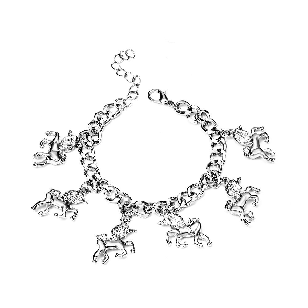 Magical Unicorn Charm Bracelet with Sparkly Rainbow Stars - Cute Animal Jewelry for Girls, Teens & Women | Perfect for Birthday Gifts, Party Favors & Everyday Wear