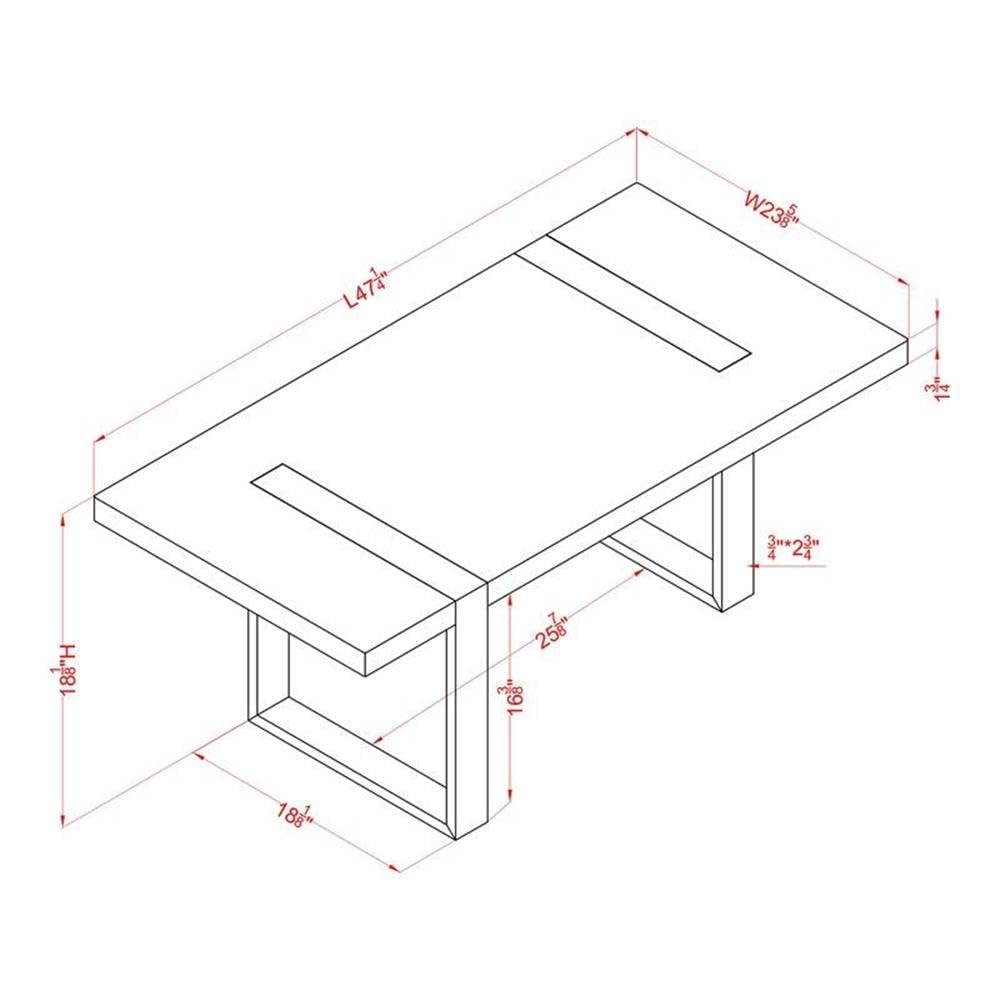 Furniture of America Aryala Modern Metal Coffee Table - Black & White Contemporary End Table for Living Room, Lounge & Office Decor
