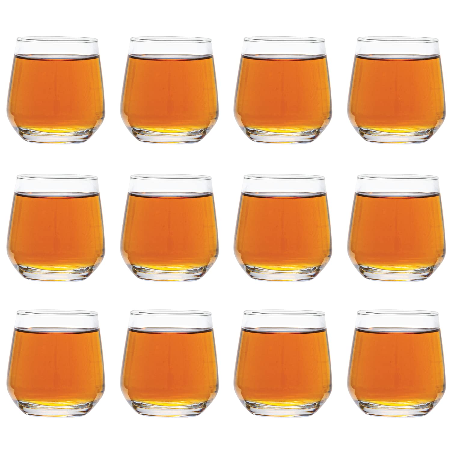 Vikko 3.25 Ounce Shot Glasses Set of 12 - Durable Small Liquor & Spirit Glasses for Tequila, Whiskey, Espresso - Perfect for Home Bars, Parties & Cocktail Making (12-Piece Shooter Glass Set)