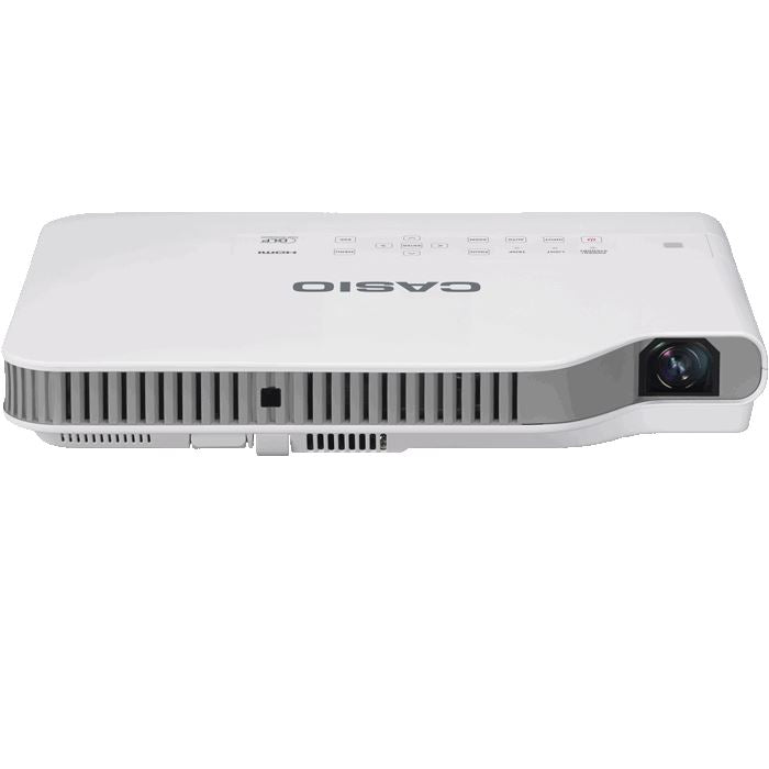Casio Green Slim LampFree Projector XJA142 - Ultra Portable, High Brightness for Home Theater, Office Presentations & Outdoor Movie Nights