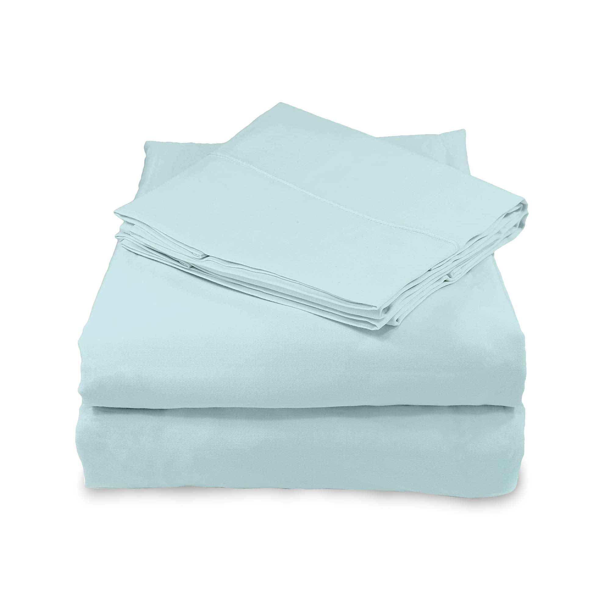 Whisper Organics 100% Organic Cotton Sheets Set - 300 Thread Count, GOTS Certified, Deep Pocket, Premium Quality - King Size Ocean Blue | Perfect for Luxury Bedrooms, Guest Rooms & Eco-Friendly Homes