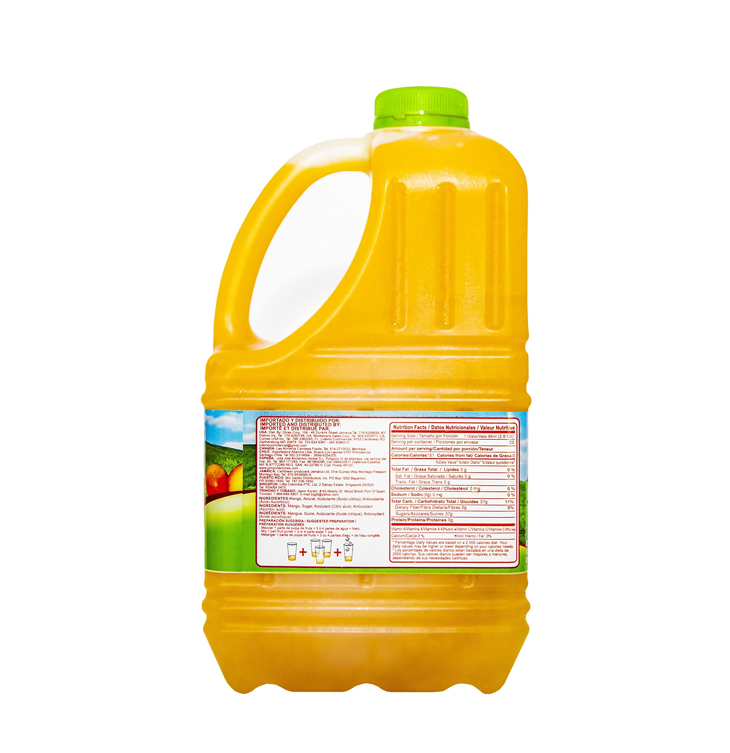 Organic Canoa Fruit Pulp - 64 Fl Oz (1.89L) - 100% Real Fruit Puree for Juices, Cocktails, Smoothies & Desserts - Natural Tamarind Flavor - Perfect for Mocktails, Baking & Healthy Snacks