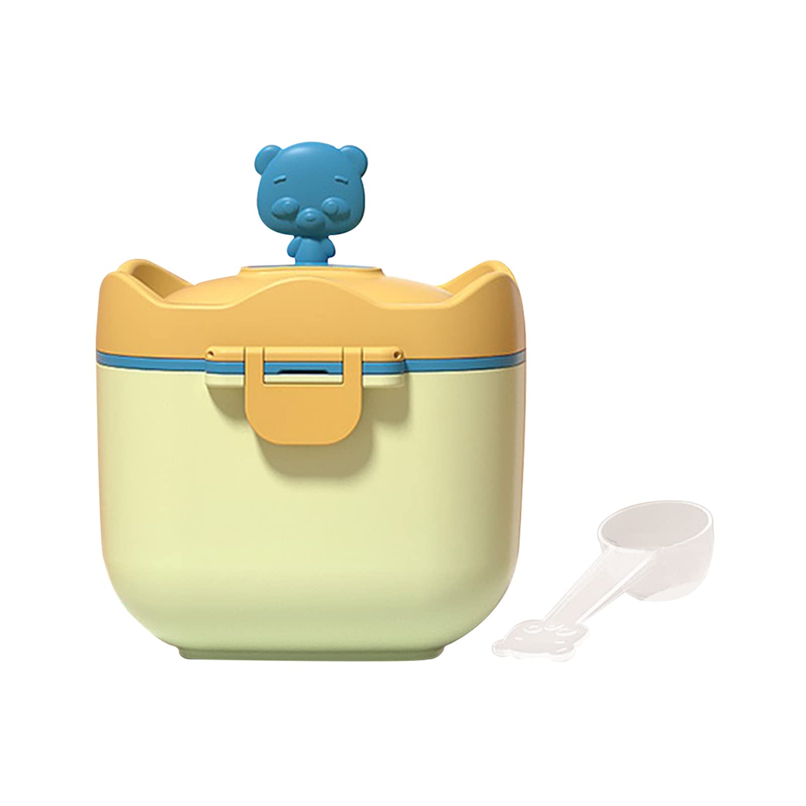 SANWOOD Reusable Baby Formula Dispenser - 400ML/800ML Large Capacity Powder Container with Scoop | Airtight Storage for Infant Formula & Baby Food | Perfect for Travel, Daycare & On-the-Go Feeding (Yellow)