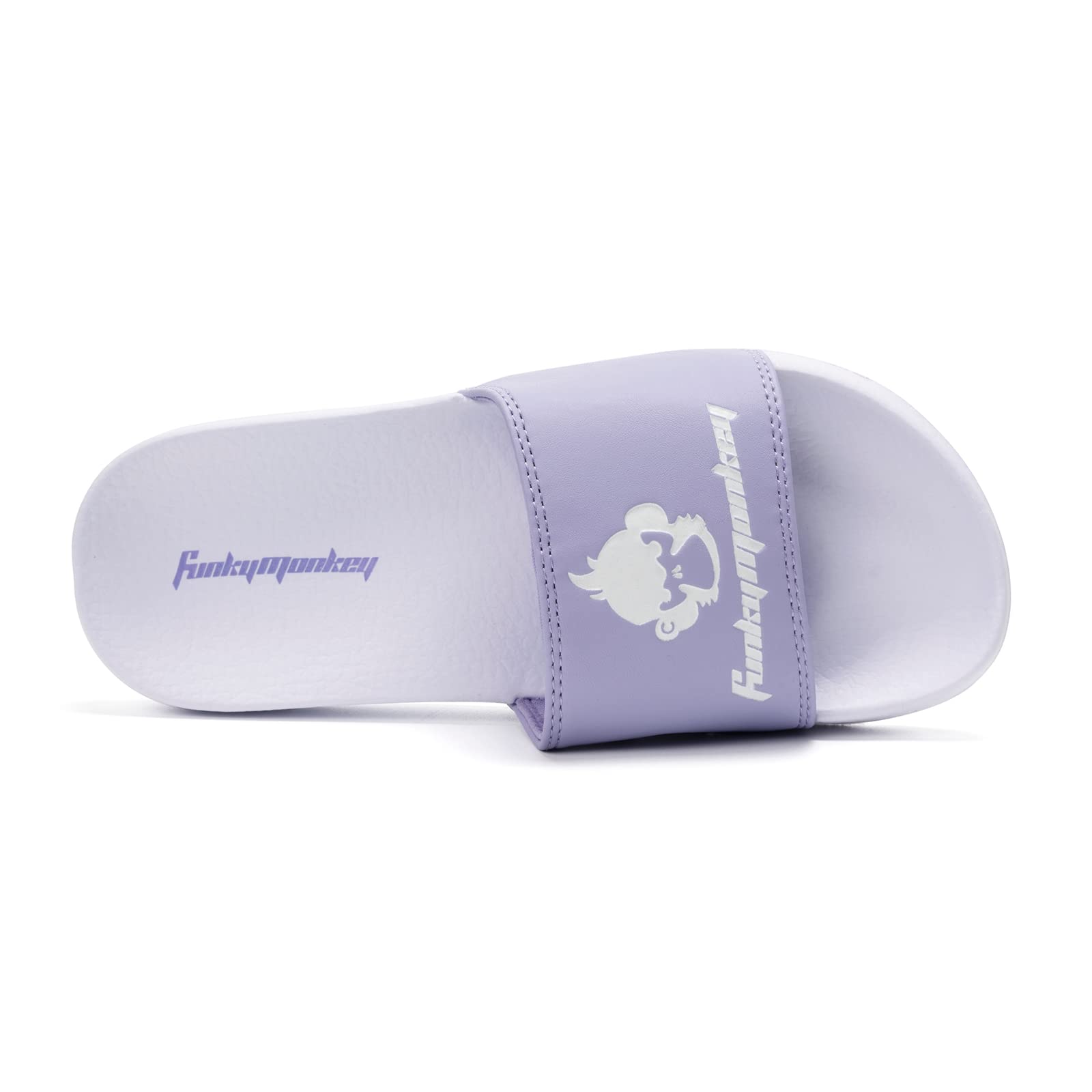 FunkyMonkey Women's Comfortable Slide Sandals - Breathable Slip-On Casual Sandals for Indoor, Outdoor, Beach, Pool & Home Use