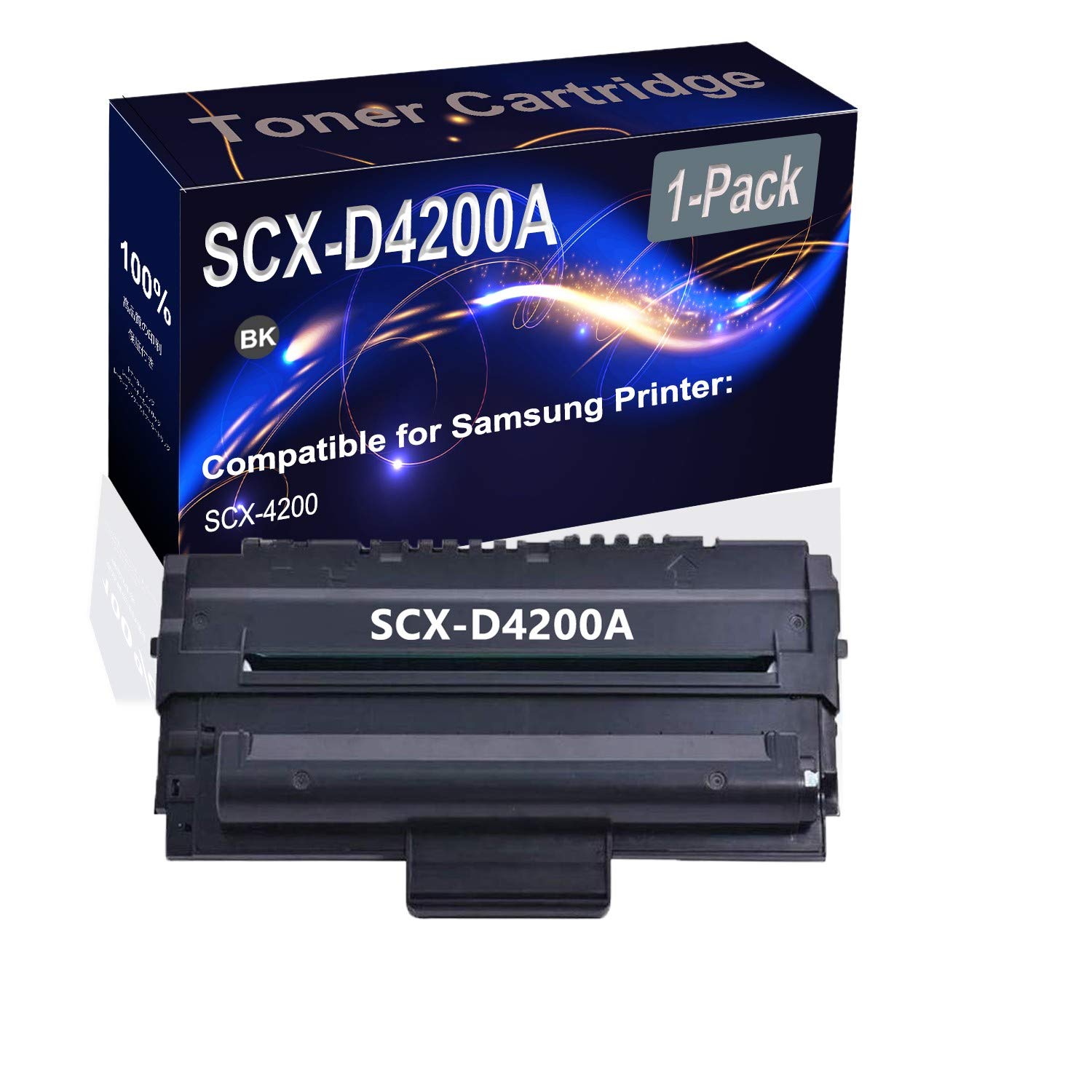 High Yield SCX-D4200A Compatible Black Toner Cartridge (1-Pack) for Samsung SCX-4200 Printer - Perfect for Office & Home Printing Documents, Reports & Flyers