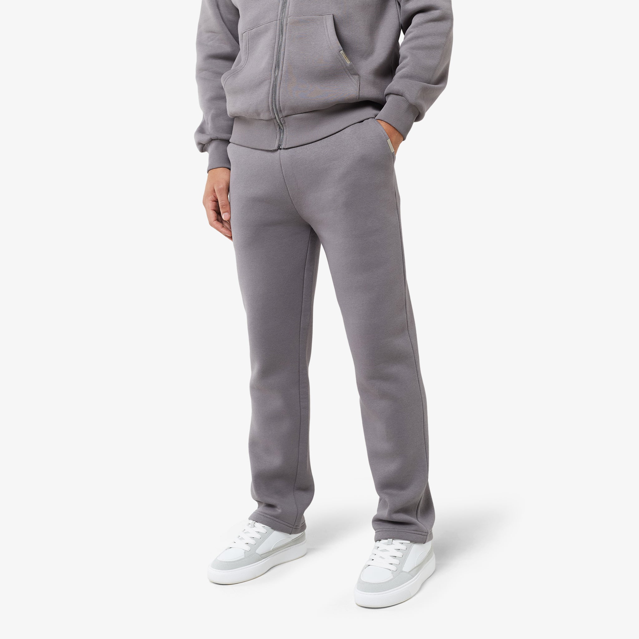 Relaxed Fit Open Hem Jogger Pants for Women - Soft Mid Grey Lounge Pants | Perfect for Yoga, Running Errands & Casual Wear