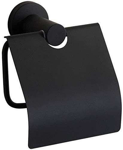 Premium 304 Stainless Steel Black Towel Rack & Toilet Paper Holder Set - Modern Bathroom Hardware for Wall Mounting | Space-Saving Bathroom Storage Solution for Towels & Essentials (Perfect for Small Bathrooms, Apartments & Guest Baths)