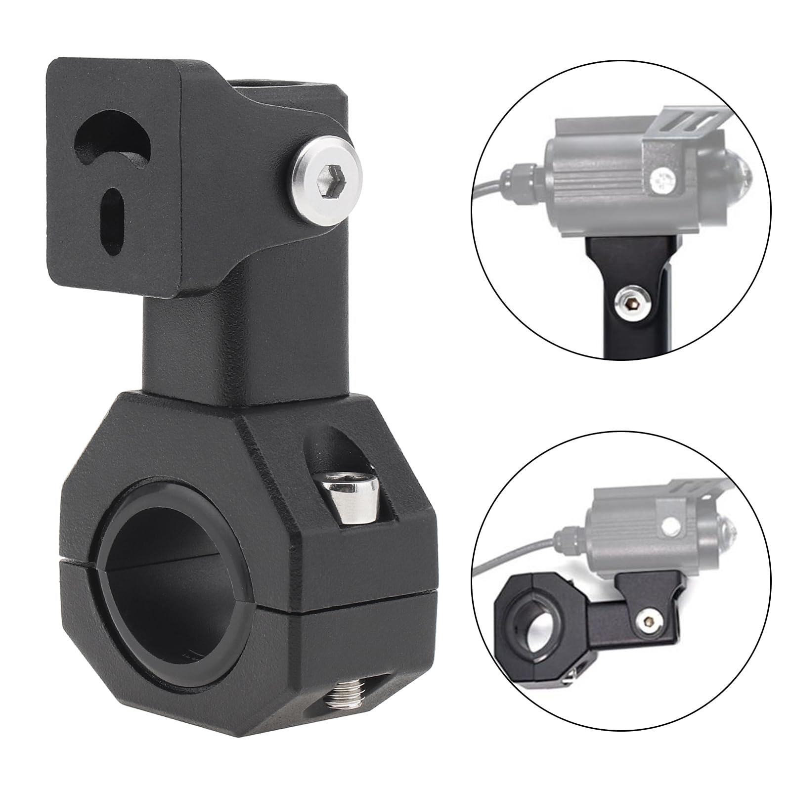 Windance 2-Piece Aluminum Alloy Light Bar Mounting Bracket Kit - 360° Adjustable Clamp for Off-Road LED Fog & Auxiliary Lights - Perfect for Jeep, Truck & ATV Bull Bar Tube Installation
