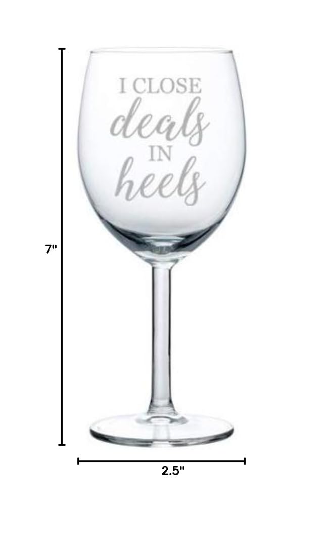 10 oz Professional Wine Glass Goblet for Real Estate Agents - Elegant Stemware for Closing Deals in Heels | Perfect for Office Celebrations, Client Meetings & Networking Events