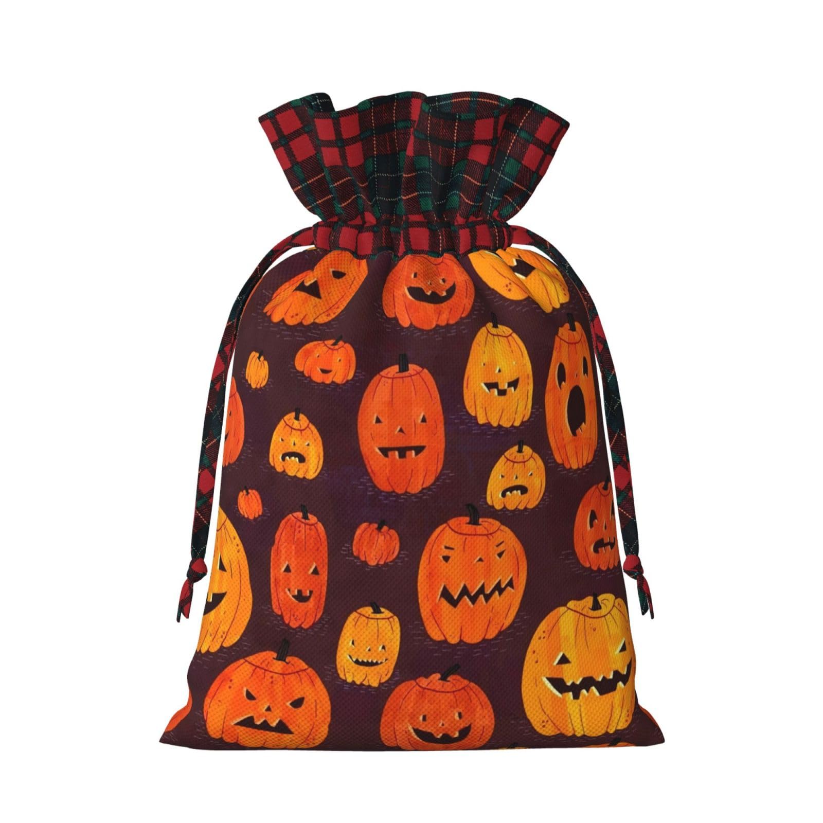 Halloween Pumpkin Gift Bags - Reusable Drawstring Party Favors for Trick or Treat, Classroom Treats & Spooky Decorations
