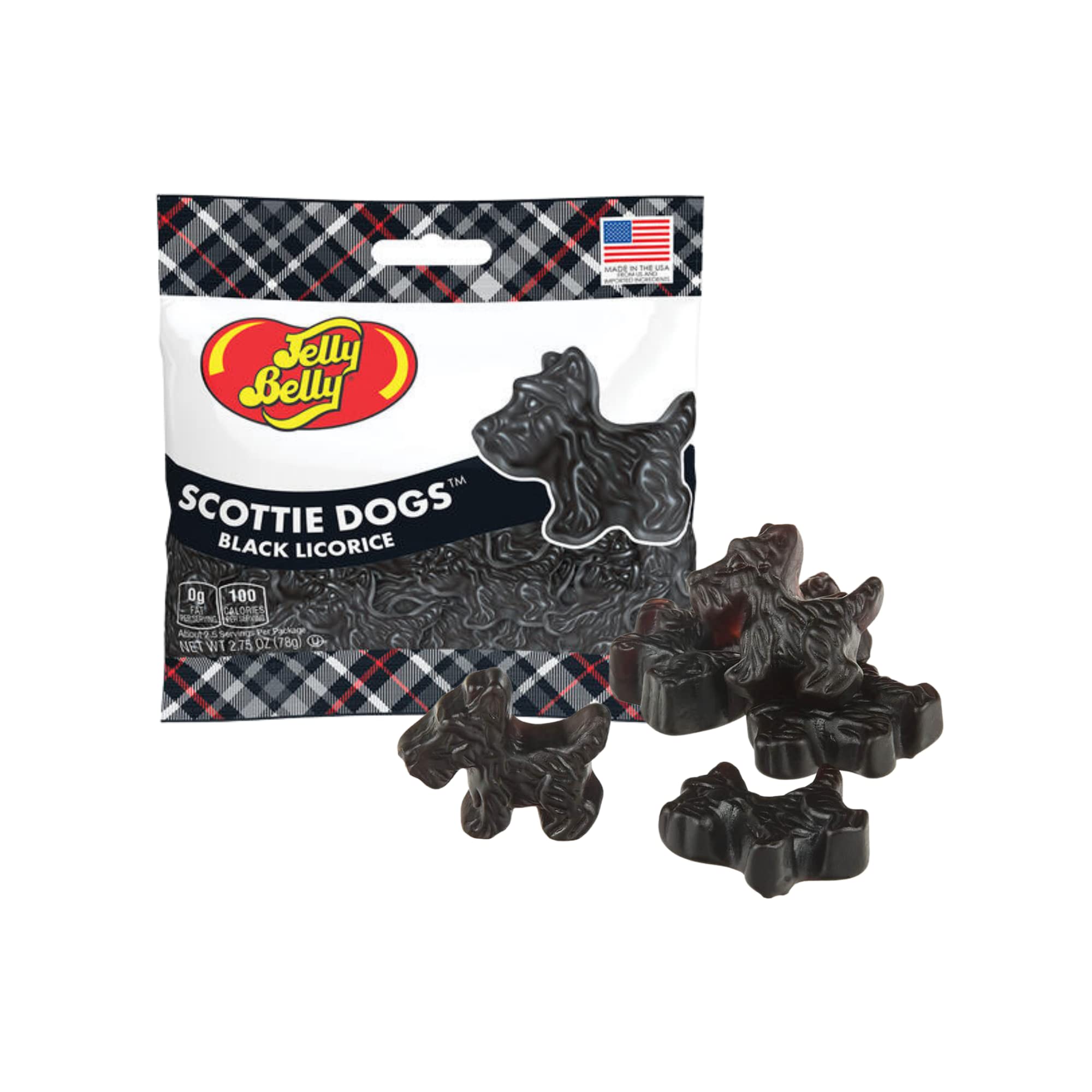 Needzo Red and Black Licorice Scottie Dogs - Gluten Free, Vegetarian Friendly Gummy Candies Variety Pack (2-Pack) | Healthy Snack for Adults | Party Favors, Movie Night Treats & Office Snacks