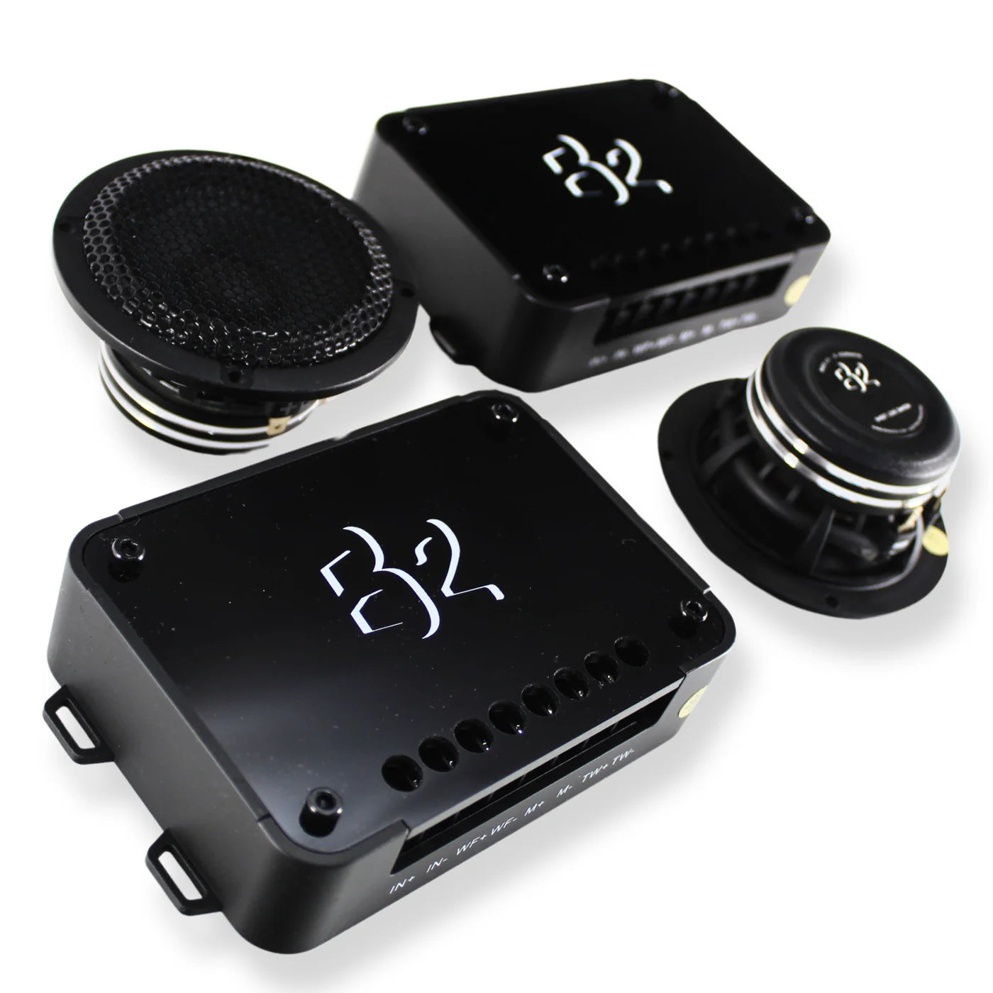 B2 Audio RAGE 3 80 Watt RMS 6 Ohm Coated Paper Cone Midrange Speaker with 3-Way Crossover - Perfect for Car Audio Systems, Home Theater, and Professional Studio Setups