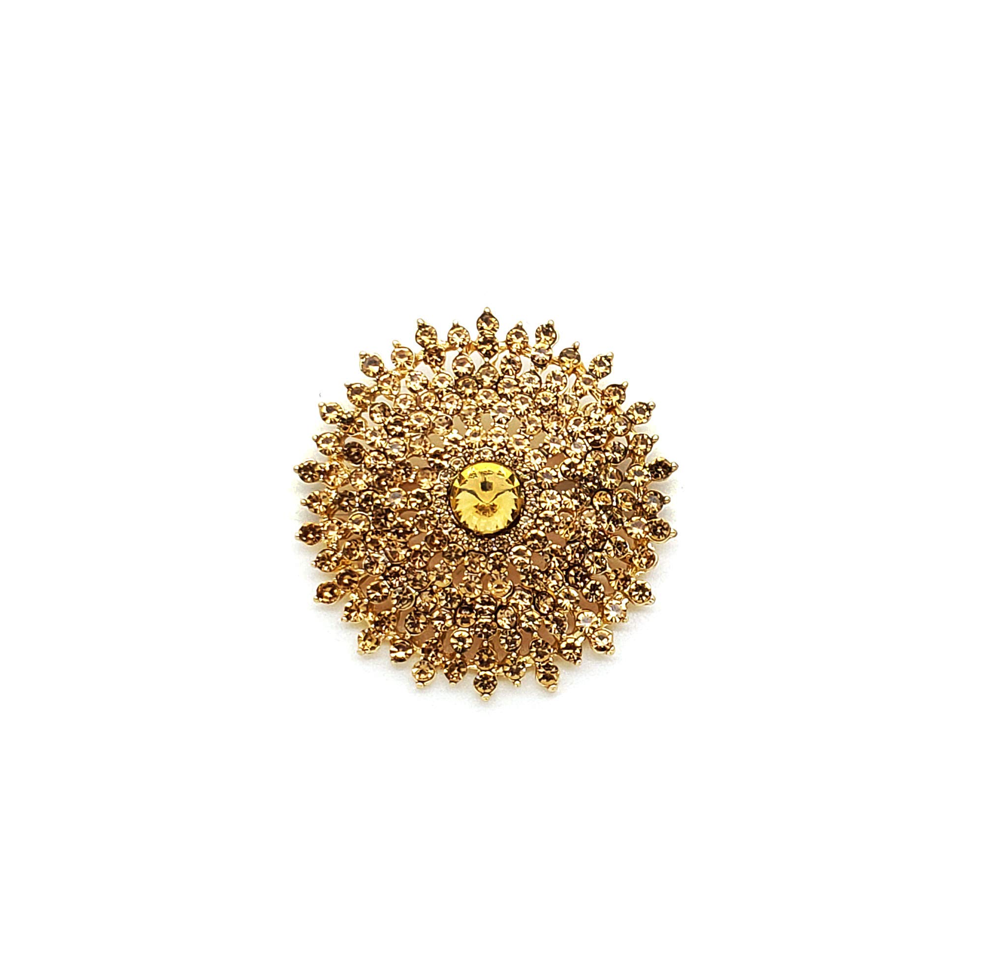 Elegant Crystal Rhinestone Flower Bubble Brooch Pin for Women - Fashion Statement Jewelry Accessory for Dresses, Blazers, Hats & Special Occasions