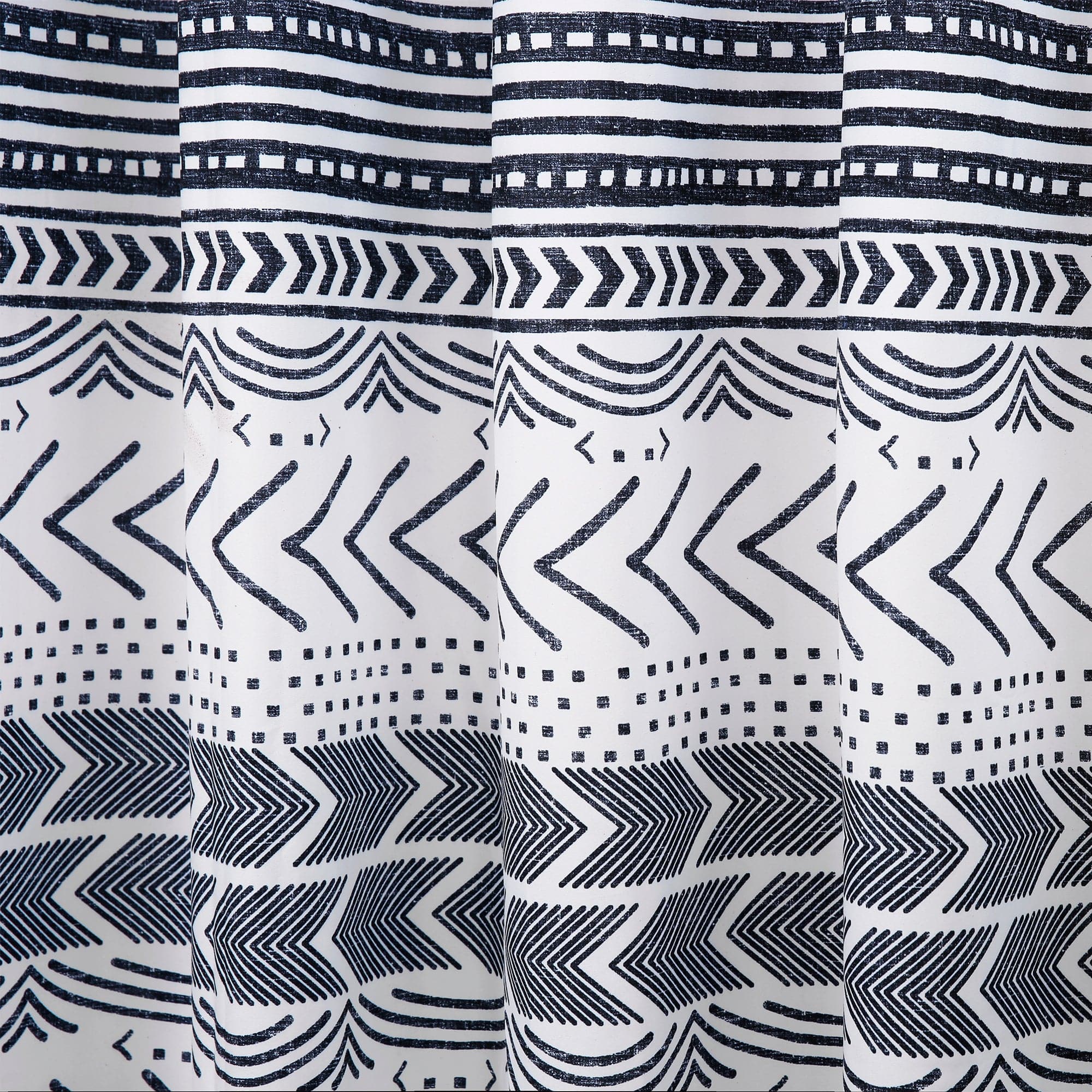 Hygge Geo Shower Curtain - Waterproof Bathroom Decor with Modern Geometric Pattern - Perfect for Cozy Home Spa & Scandinavian Style Bathrooms