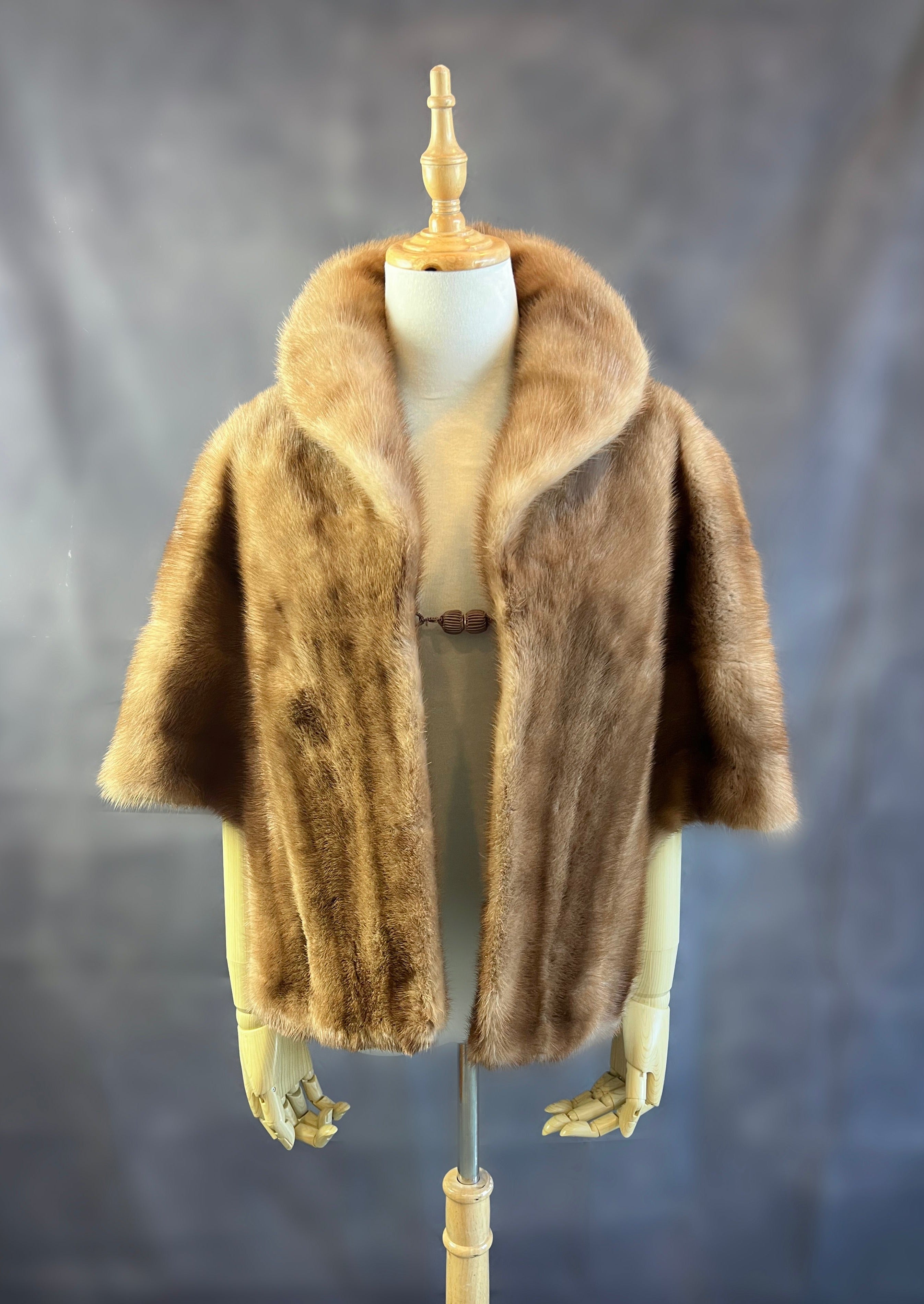 Luxury Real Mink Fur Stole Scarf - Soft & Warm Winter Shawl Wrap for Women - Perfect for Evening Parties, Weddings & Formal Events (Mink12)