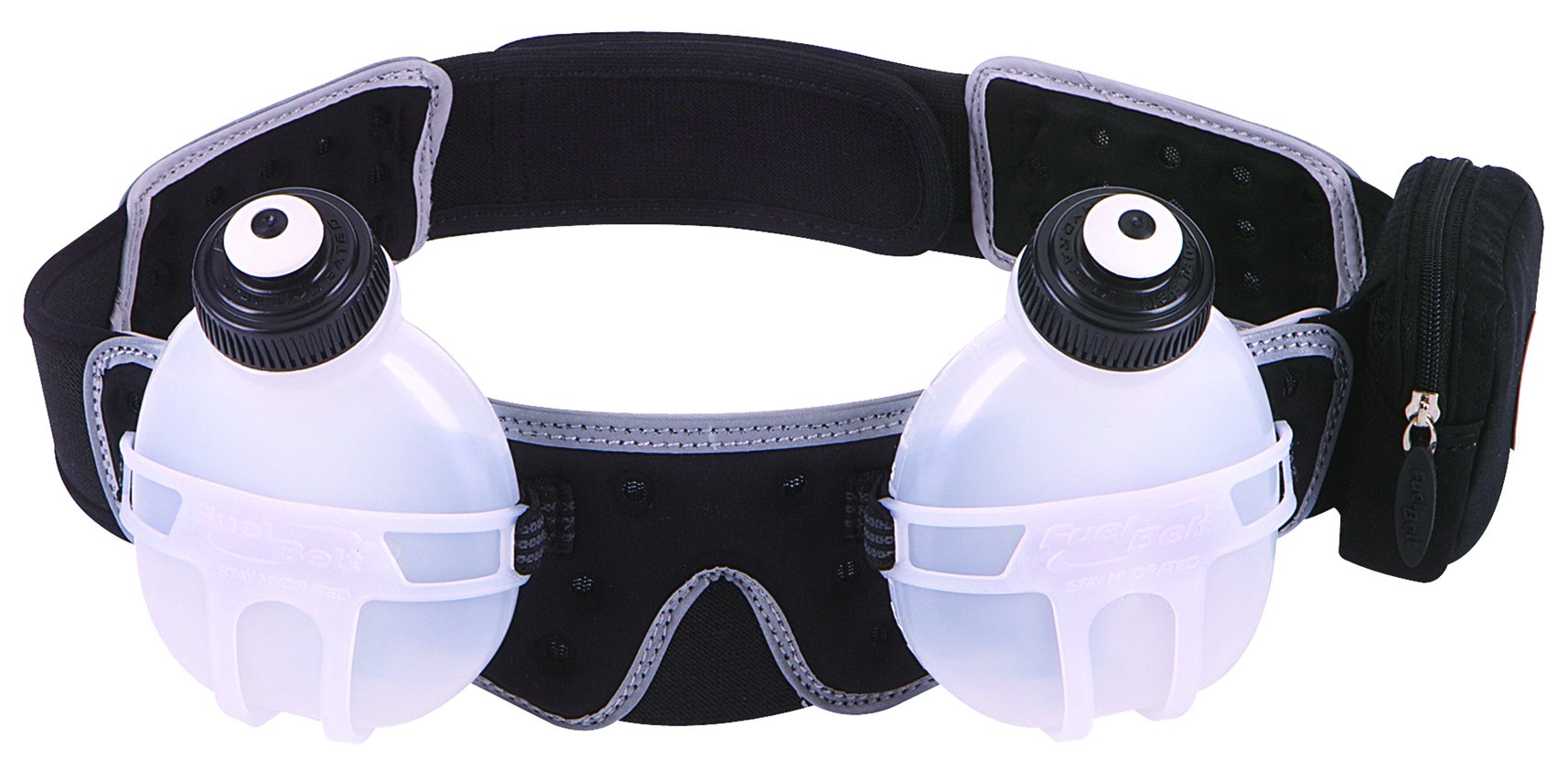Revenge Black 2 Bottle Belt - Adjustable Waist Pack for Hiking, Running & Travel - Hands-Free Water Bottle Holder for Outdoor Activities