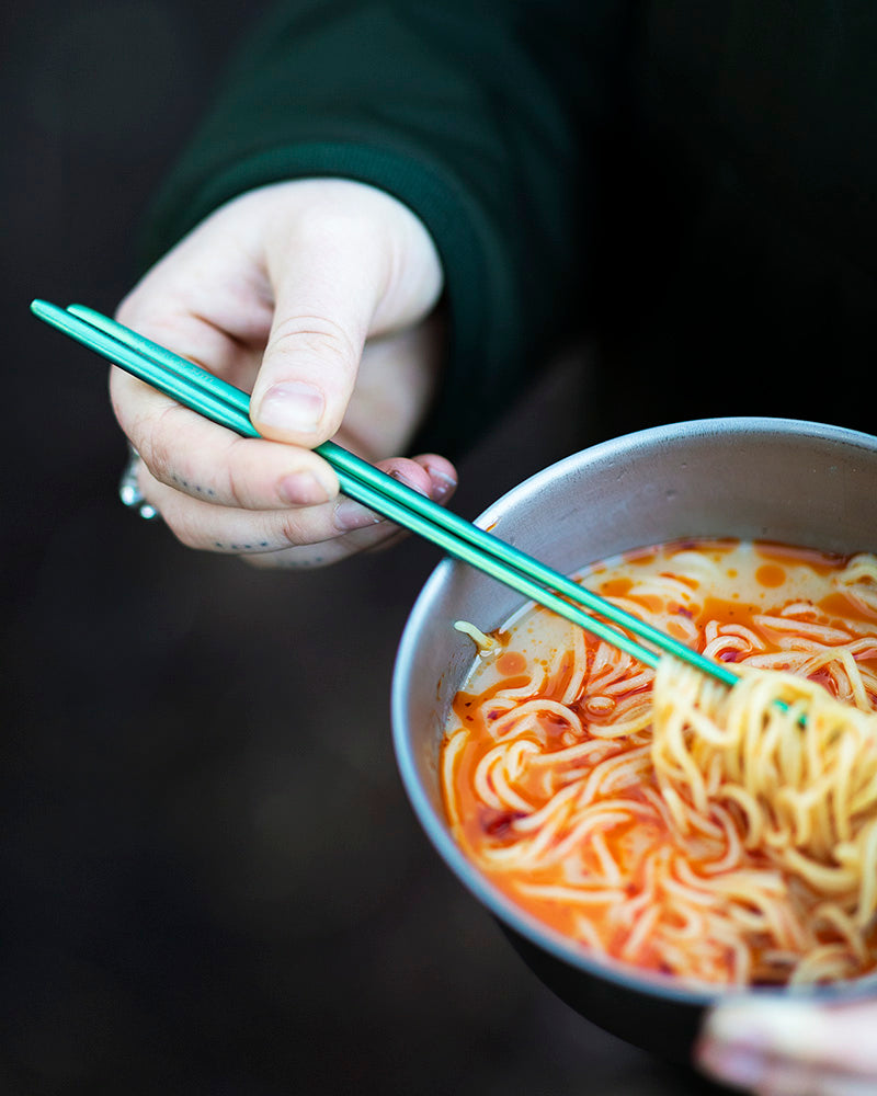 Premium Anodized Titanium Chopsticks - Lightweight, Durable & Non-Toxic Eating Utensils for Asian Cuisine, Sushi, Ramen & Hot Pot - Perfect Gift for Food Lovers