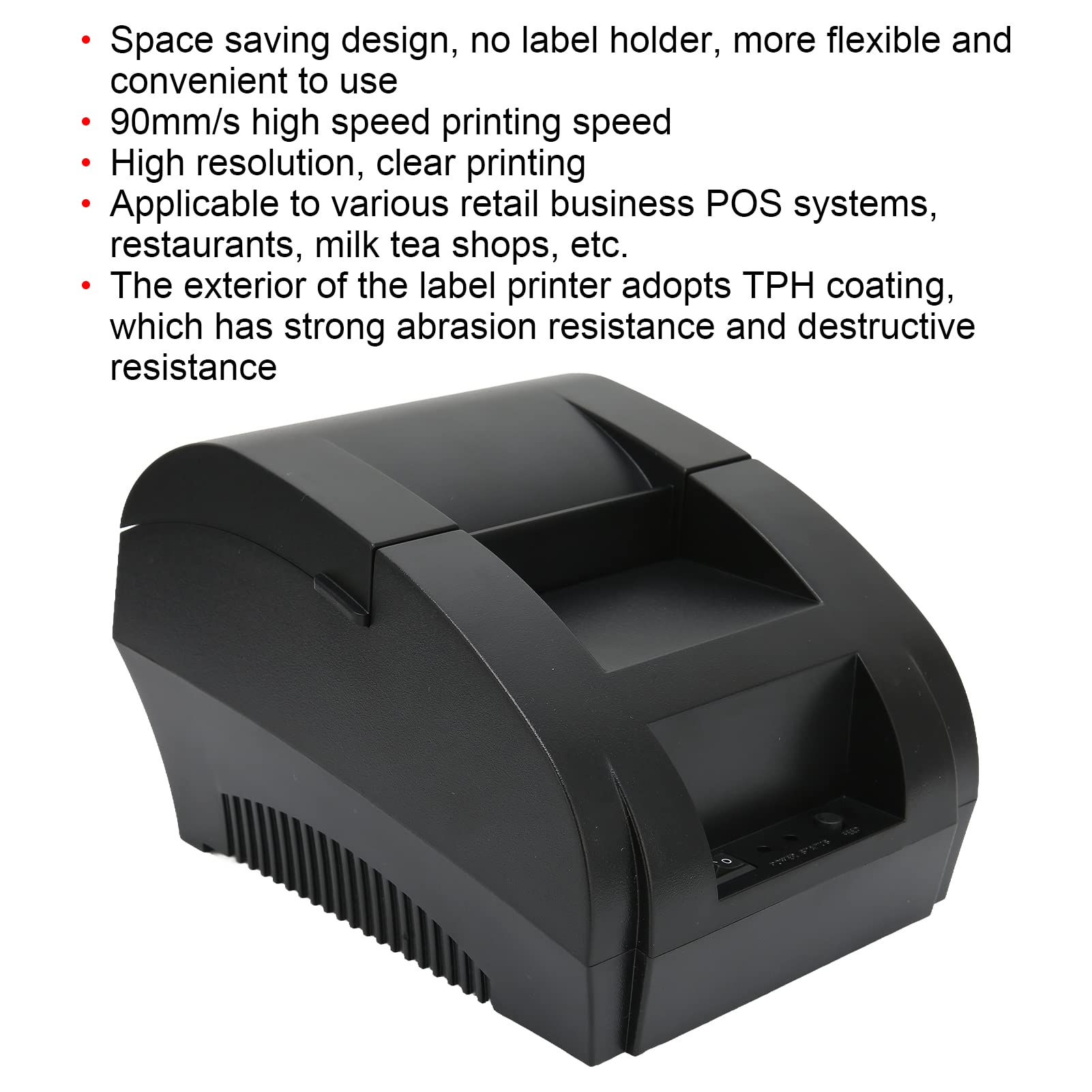 EXCLUZO 90mm/s High-Speed Thermal Label Printer for Shipping & Retail POS Systems - Perfect for Express Delivery, E-commerce, and Small Business Logistics