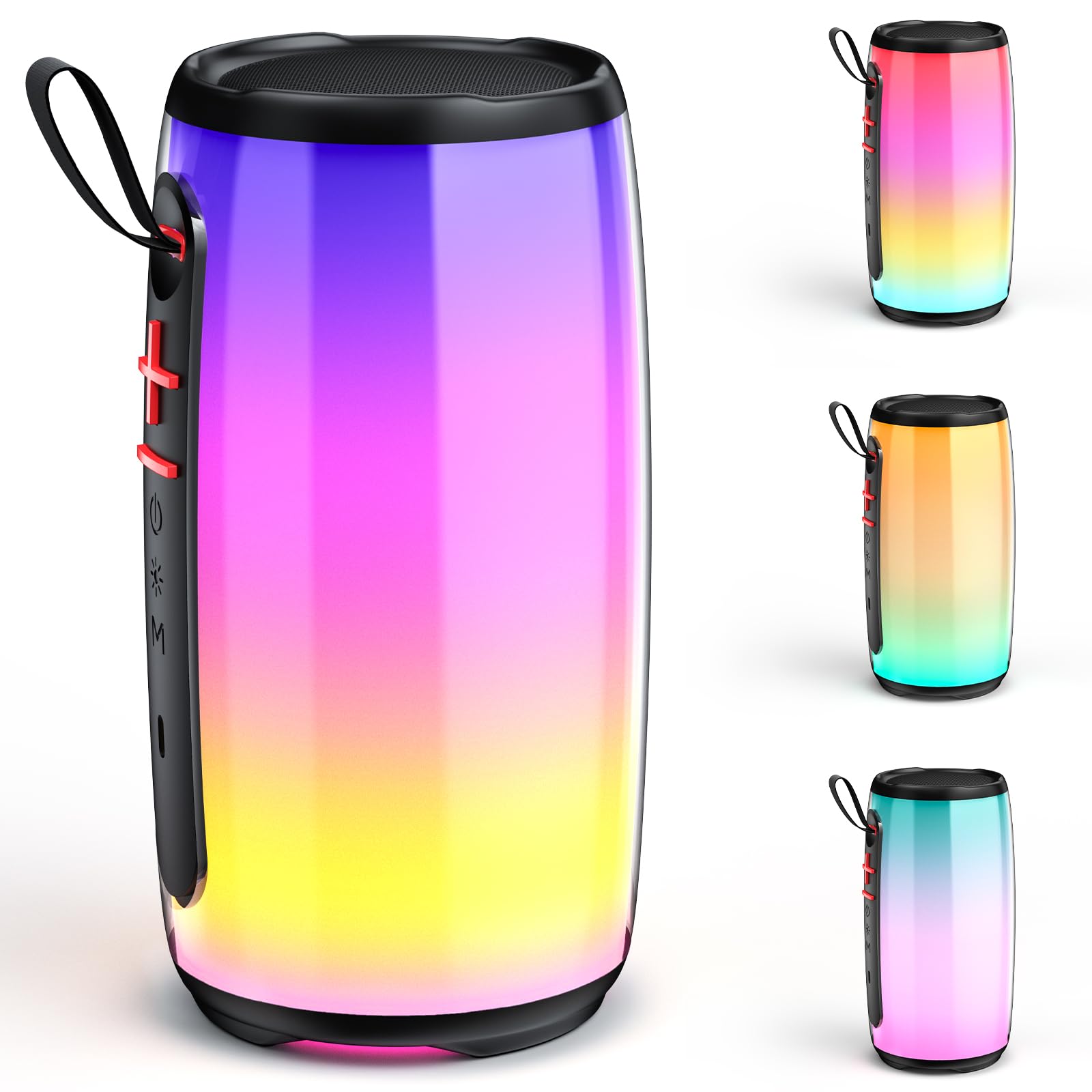 Portable Bluetooth Karaoke Machine with 2 Wireless Microphones & Lapel Mics - Rechargeable Singing Speaker with LED Party Lights for Home, Kids, Adults - Perfect for Birthday Parties, Family Gatherings & Karaoke Nights