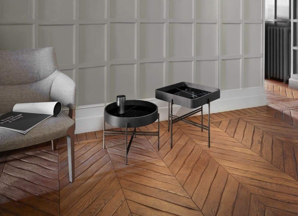 Modern Wooden Tray Side Table - Small End Table with Storage Shelf for Living Room, Bedroom, or Office - Perfect for Holding Drinks, Books, and Decor