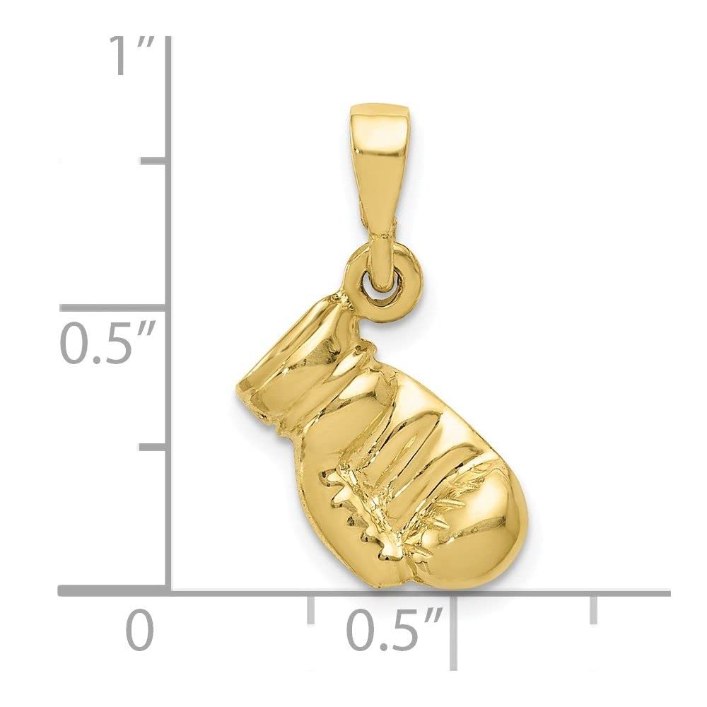 10K Yellow Gold Boxing Glove Pendant Necklace for Men & Women - Elegant Boxing Jewelry Gift for Fighters, Coaches & Sports Fans - Perfect for Boxing Gyms, Workouts & Special Occasions