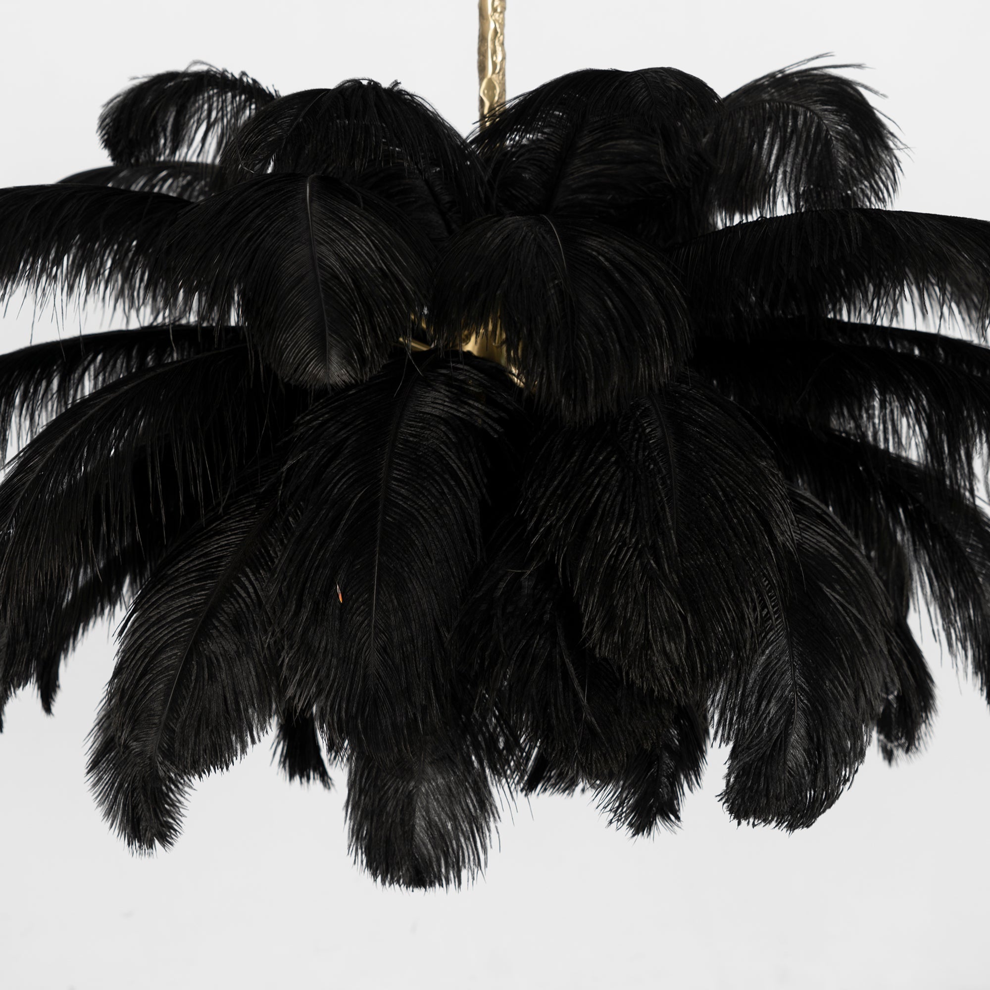 Luxury Ostrich Feather Chandelier - Elegant Crystal Ceiling Light Fixture for Dining Room, Bedroom, Wedding Decor & Home Interior Design