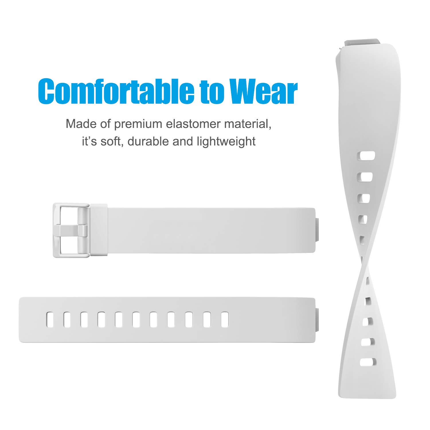 Tobfit Sport Bands for Fitbit Inspire HR/Ace 2 - Fitness Tracker Straps for Men & Women | Workout & Daily Use