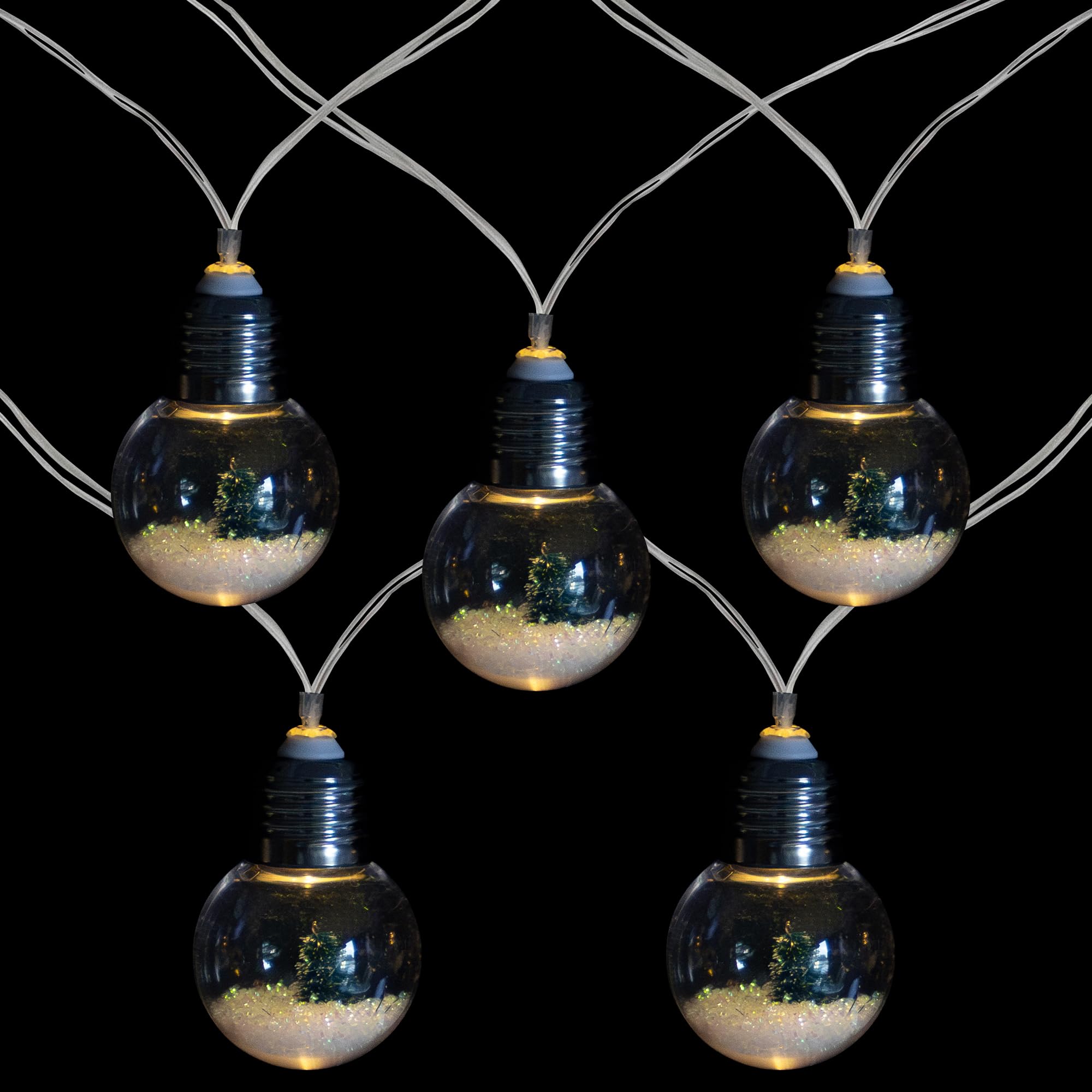 Northlight 10-Pack Warm White LED Christmas Lights - 3.25ft Clear Wire Indoor/Outdoor Holiday Decor for Tree, Home, and Party Lighting