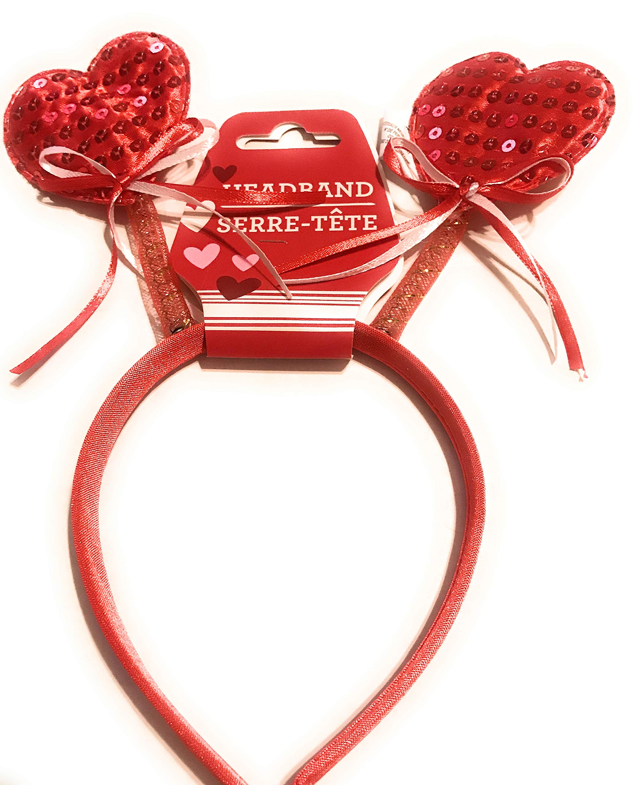 Heart Headband for Women - Red Valentine's Day Hair Accessories for Girls, Perfect for Parties, Weddings & Photo Shoots