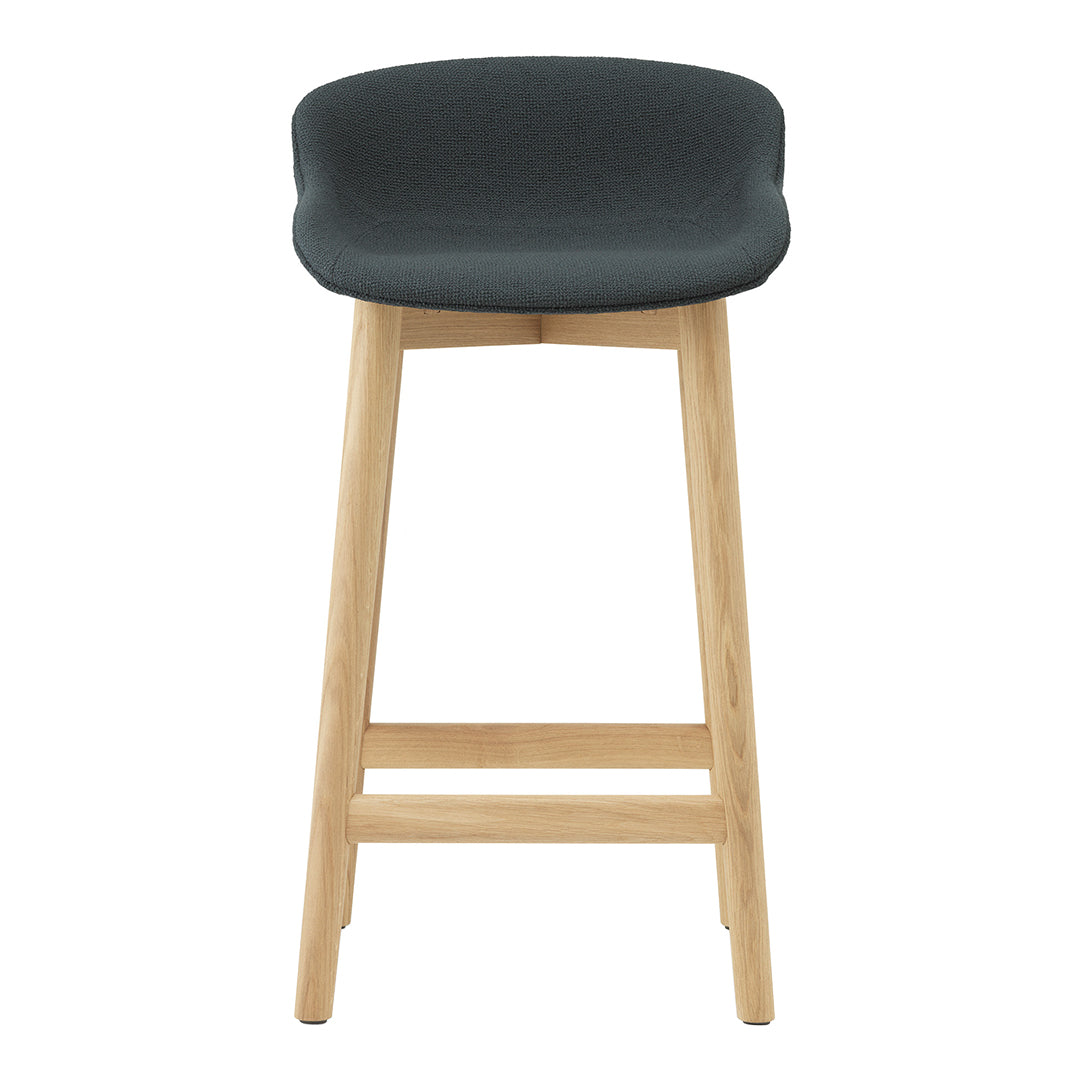 Premium Hyg Counter Stool with Full Upholstered Seat & Sturdy Wood Base - Perfect for Kitchen Islands, Breakfast Bars & Home Decor