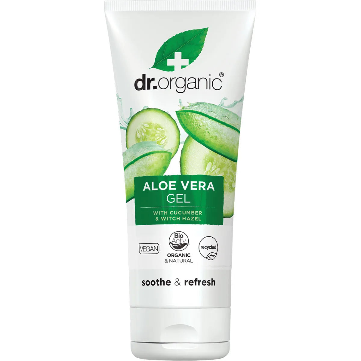 Organic Aloe Vera Gel with Cucumber - 100% Pure Natural Soothing Moisturizer for Sunburn, Dry Skin & Hair Care | Vegan, Cruelty-Free Skincare Solution
