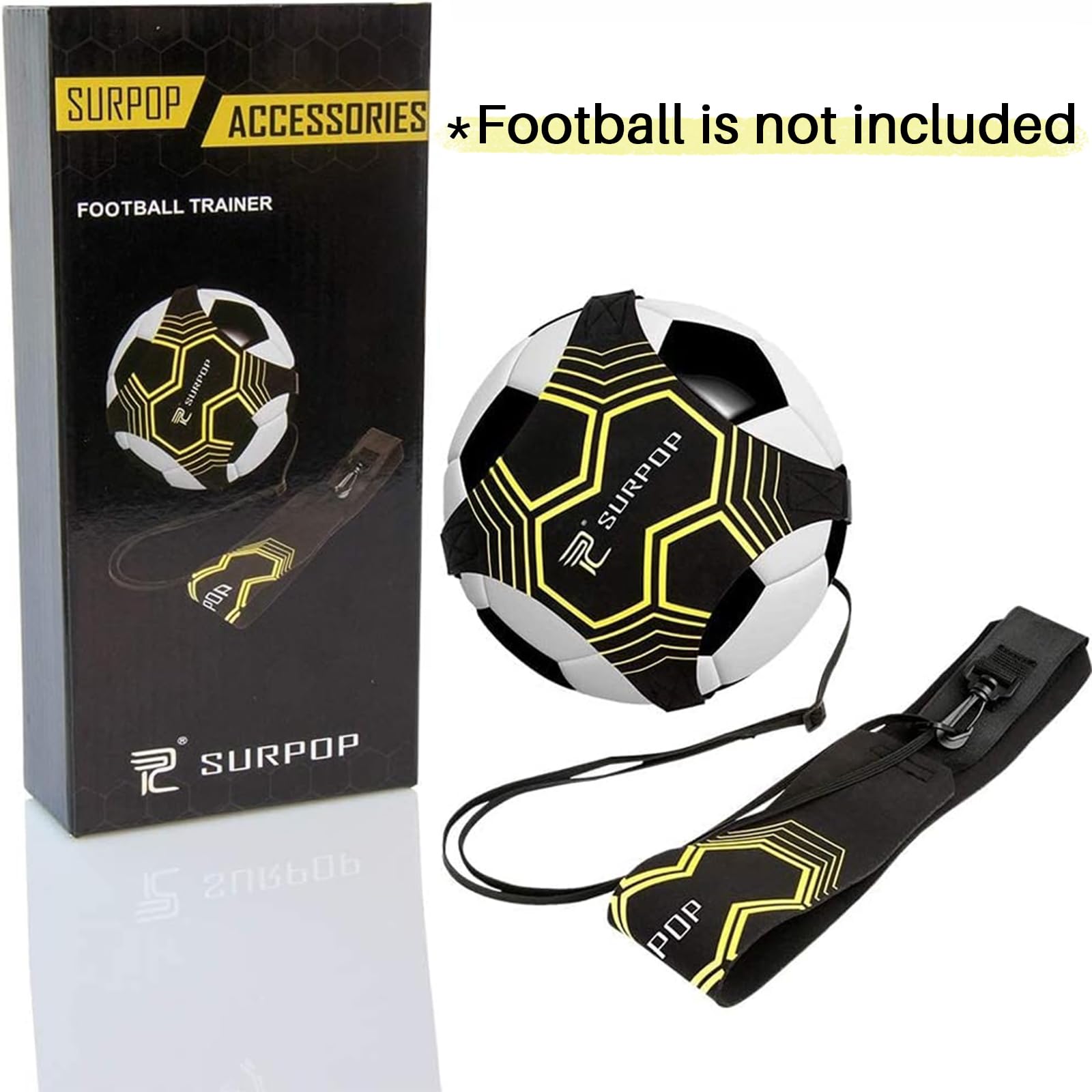 Adjustable Waist Belt for Soccer, Volleyball & Rugby Training - Solo Practice Aid for Kids & Adults to Improve Kicking, Throwing & Control Skills - Perfect for Backyard Drills, Team Practice & Skill Development