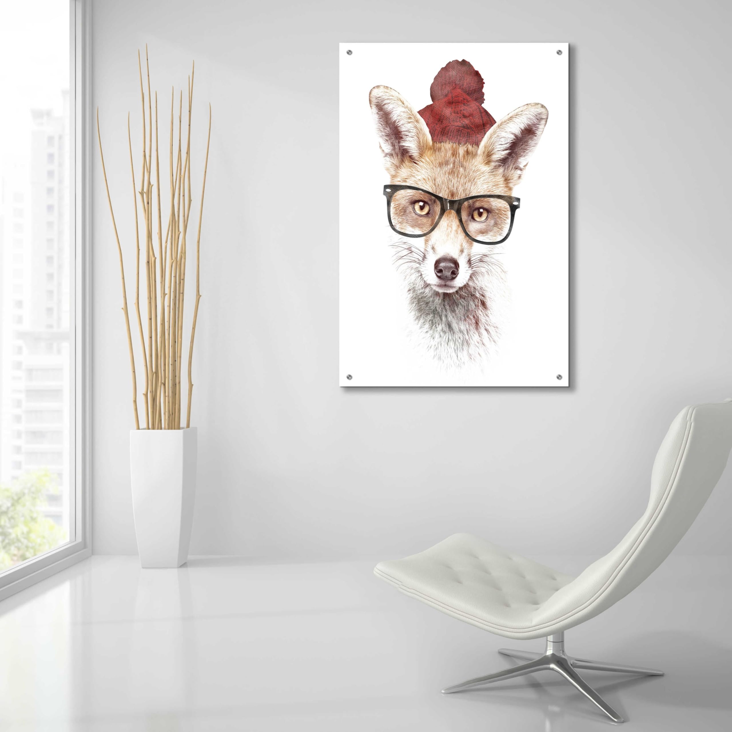 Epic Art 'It’s Pretty Cold Outside' by Robert Farkas - 24x36 Inch Acrylic Glass Wall Decor - Modern Home & Office Wall Art for Living Room, Bedroom, or Office