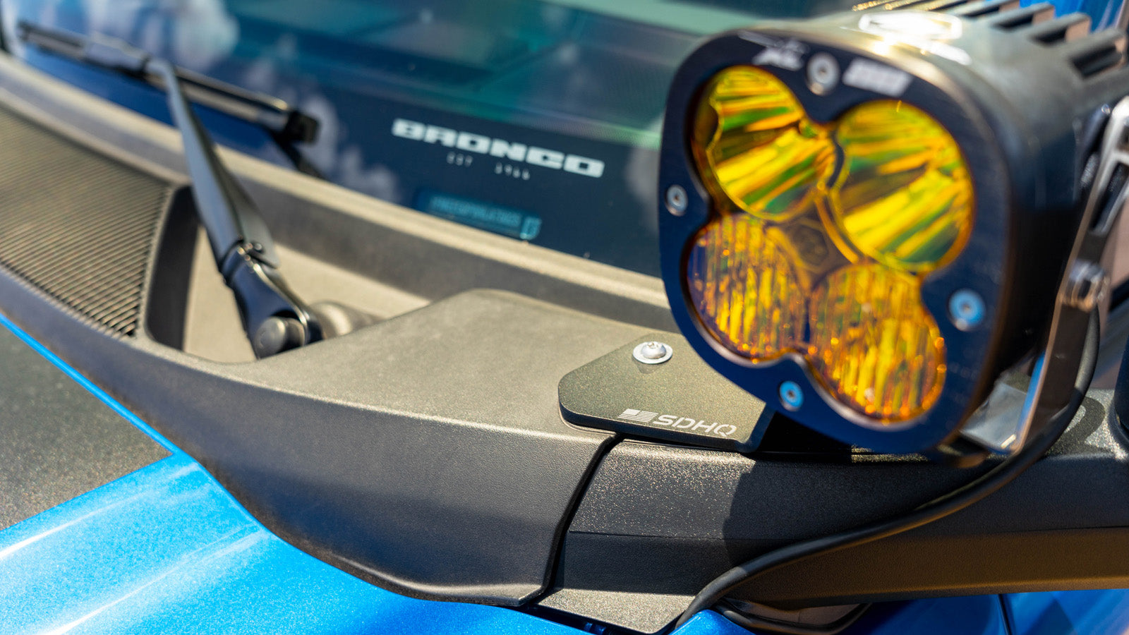 21-24 Ford Bronco & Bronco Raptor SDHQ Built A-Pillar Light Mounts | Off-Road LED Light Brackets | Perfect for Trail Riding, Overlanding & Night Driving