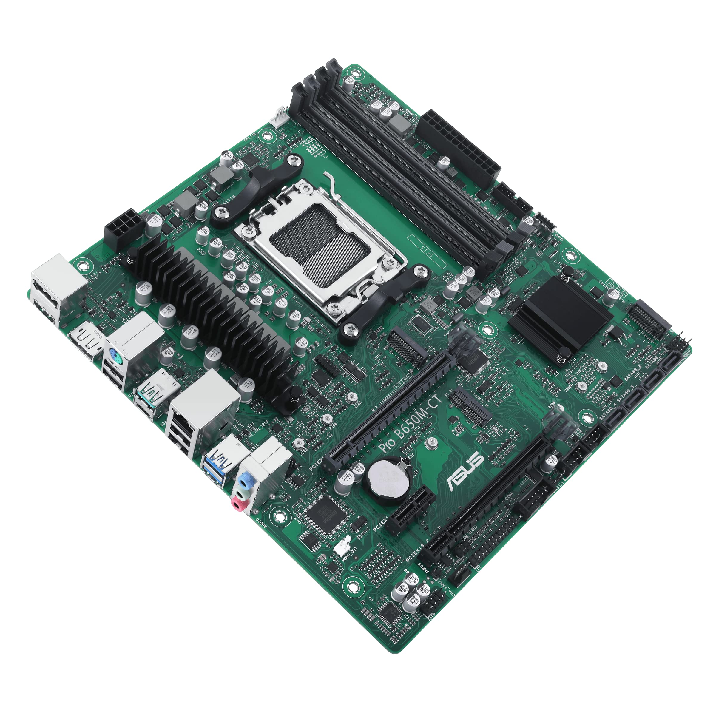ASUS Pro B650M-CT-CSM AMD B650 Micro-ATX Motherboard for Ryzen 7000 | DDR5, PCIe 5.0, Dual M.2 Slots, USB 3.2 Gen 2 | Business & Gaming PC Build | Perfect for Office Workstations & Home Gaming Rigs