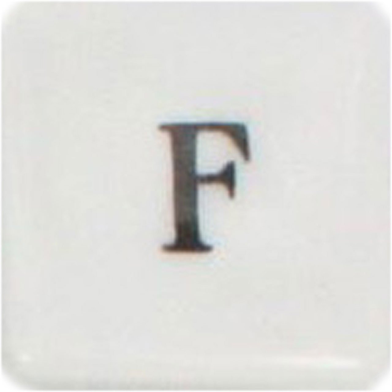 HomArt Porcelain Square Box with Alphabet F Design - Elegant Decorative Storage for Jewelry, Trinkets & Keepsakes | Perfect for Home Decor, Gift Giving & Organizing Small Items