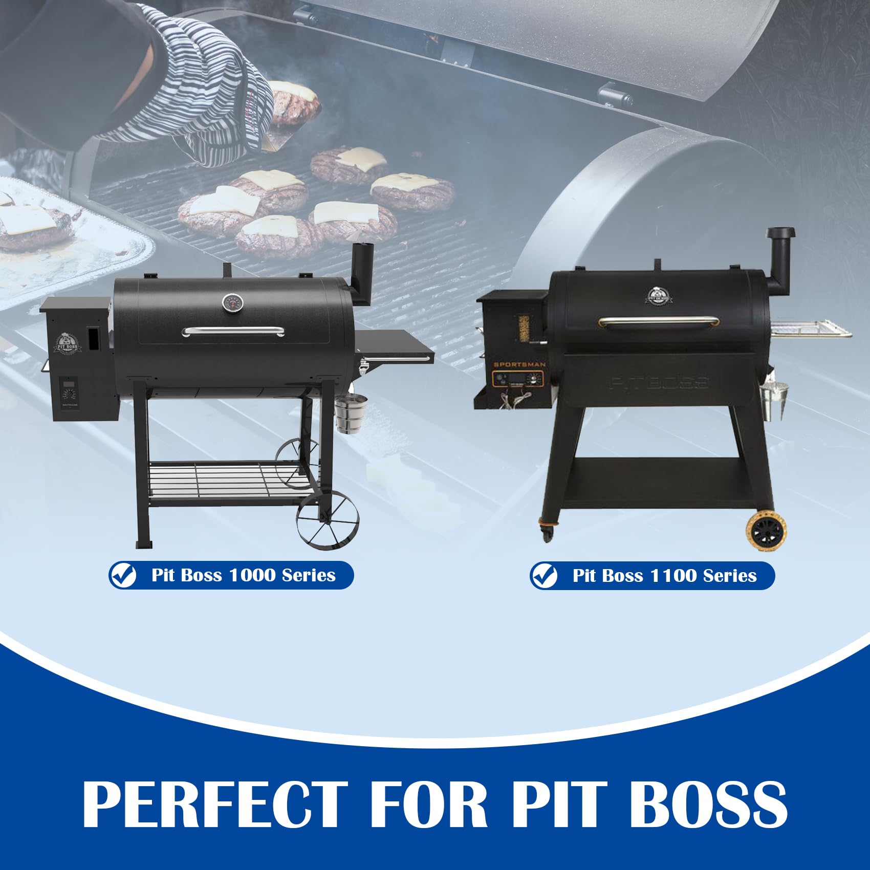Pit Boss 1000 1100 Series Pellet Smoker Grill Heat Baffle Diffuser Plate Replacement - Heavy Duty Steel Heat Shield Accessories for Austin XL - Perfect for BBQ Smoking, Grilling & Outdoor Cooking