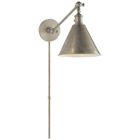 Boston Functional Single Arm Library Light - Adjustable Reading Lamp for Study, Office & Bedroom - Vintage Style Desk Light with Flexible Gooseneck for Perfect Illumination - Ideal for Reading, Working & Relaxing