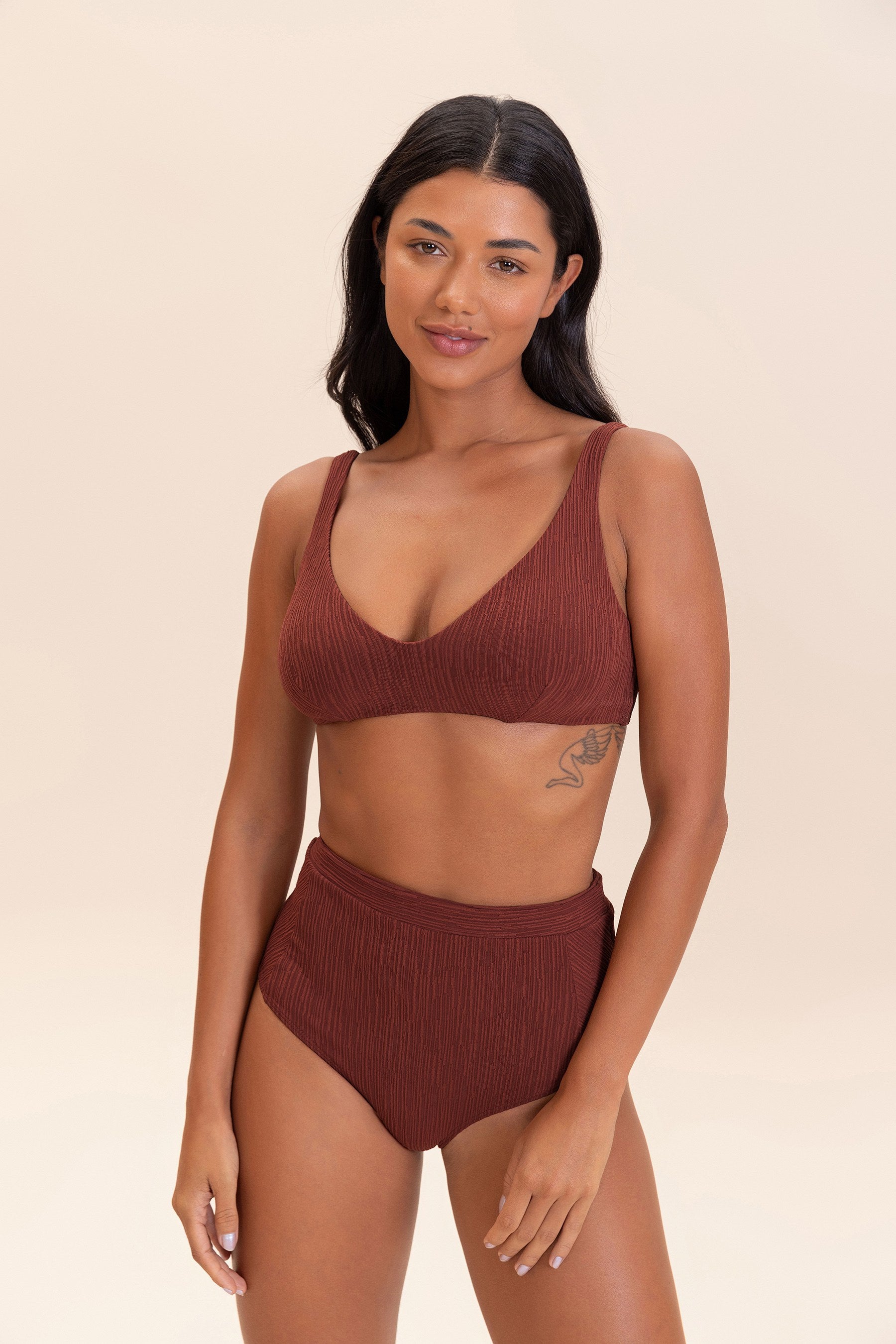 Sexy High Waisted Curl Hot Pant Bikini Bottom - Women's Swimwear for Beach & Pool - Perfect for Summer Vacations, Tropical Getaways, and Swim Parties