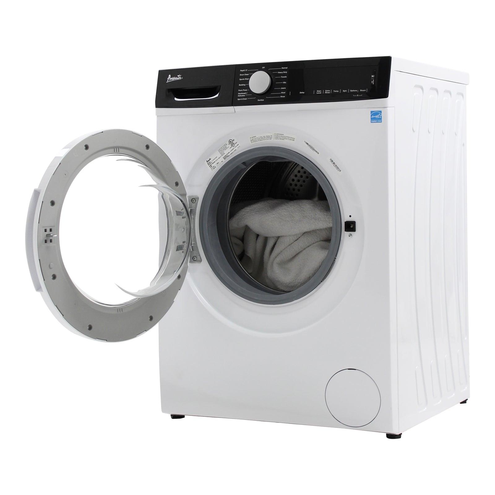 Avanti FLW22V0W 2.2 Cu. Ft. Compact Front Load Washing Machine - Perfect for Apartments, Small Spaces & Laundry Rooms | Energy Efficient & Space Saving Design