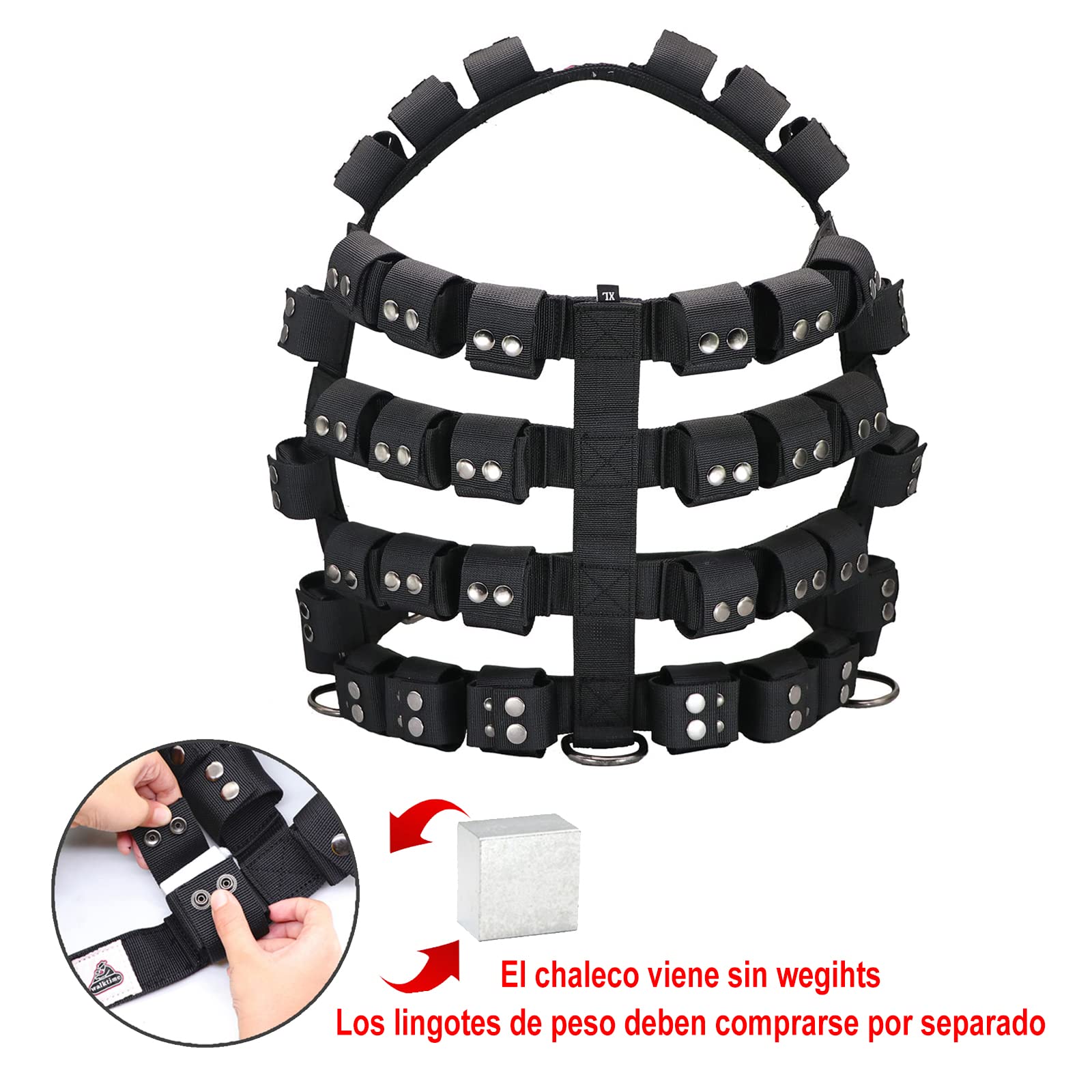 **No-Pull Dog Harness for Small, Medium & Large Dogs – Adjustable Weighted Vest for Pit Bulls & Strong Breeds – Tactical Harness with Pockets – Ideal for Weight Loss, Exercise, Walking & Muscle Training – Perfect for Outdoor Adventures & Daily Walks**