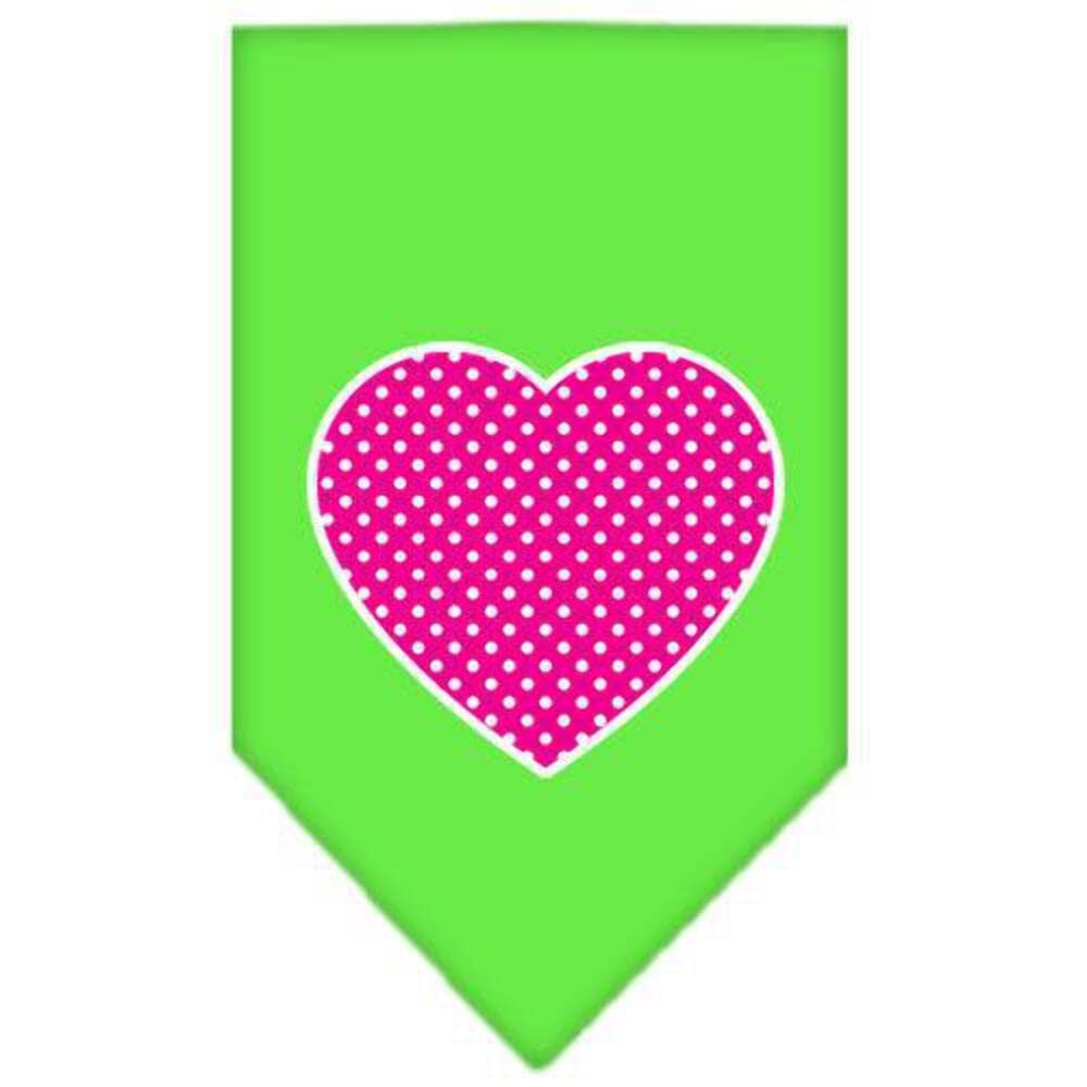 Pink Swiss Dot Heart Navy Blue Small Pet Bandana for Dogs - Perfect for Grooming, Photo Shoots & Special Occasions