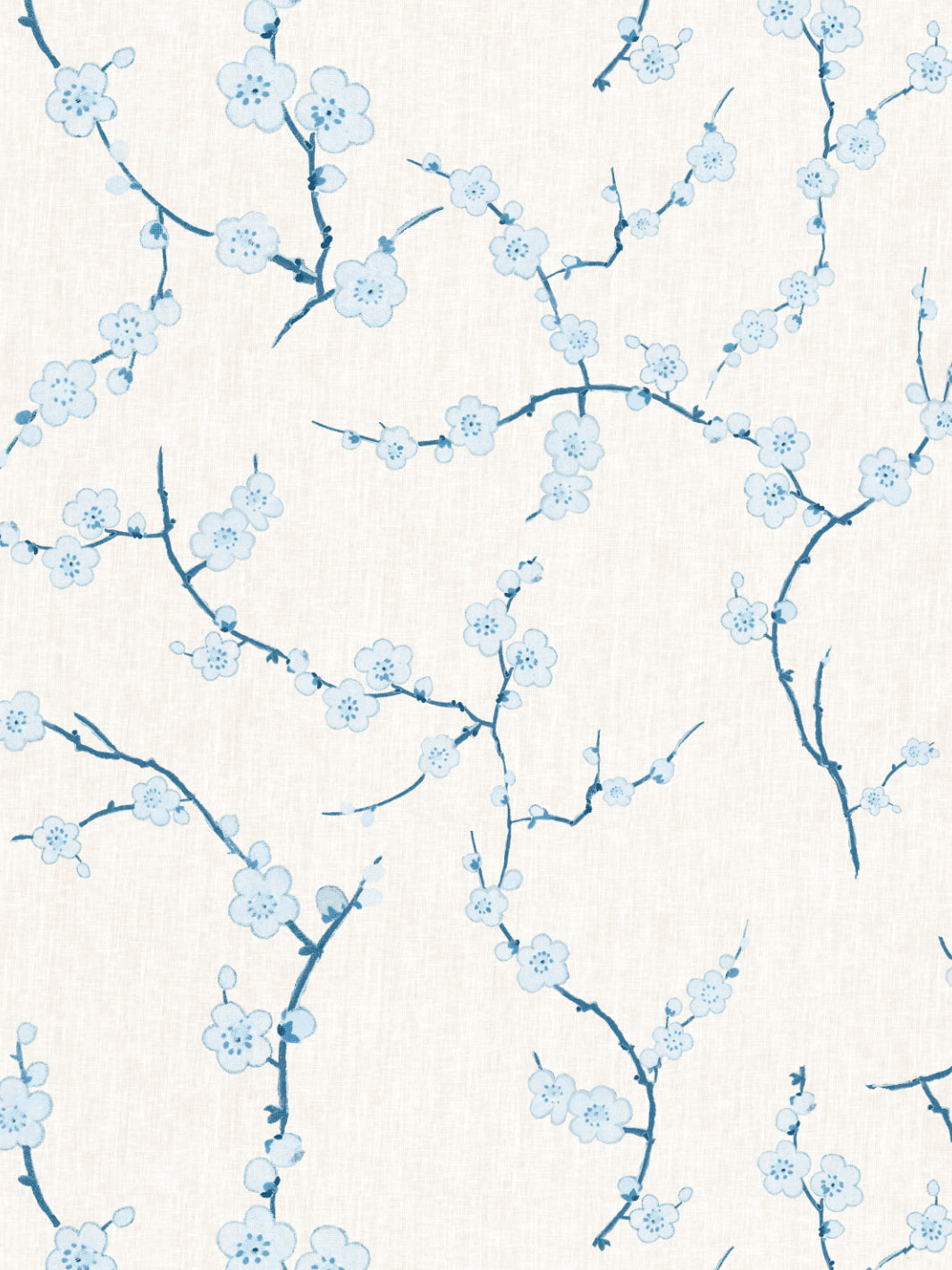 Nathan Turner Blue Cherry Blossom Wallpaper - Floral Peel and Stick Wallpaper for Bedroom, Living Room & Nursery Decor