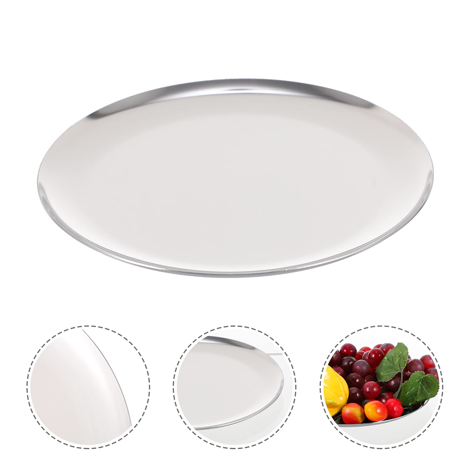 BESPORTBLE Metal Tray Organizer - Multi-Purpose Display Dish for Jewelry, Food, Desserts & Storage | Elegant Serving Tray for Home, Office, Retail & Party Use